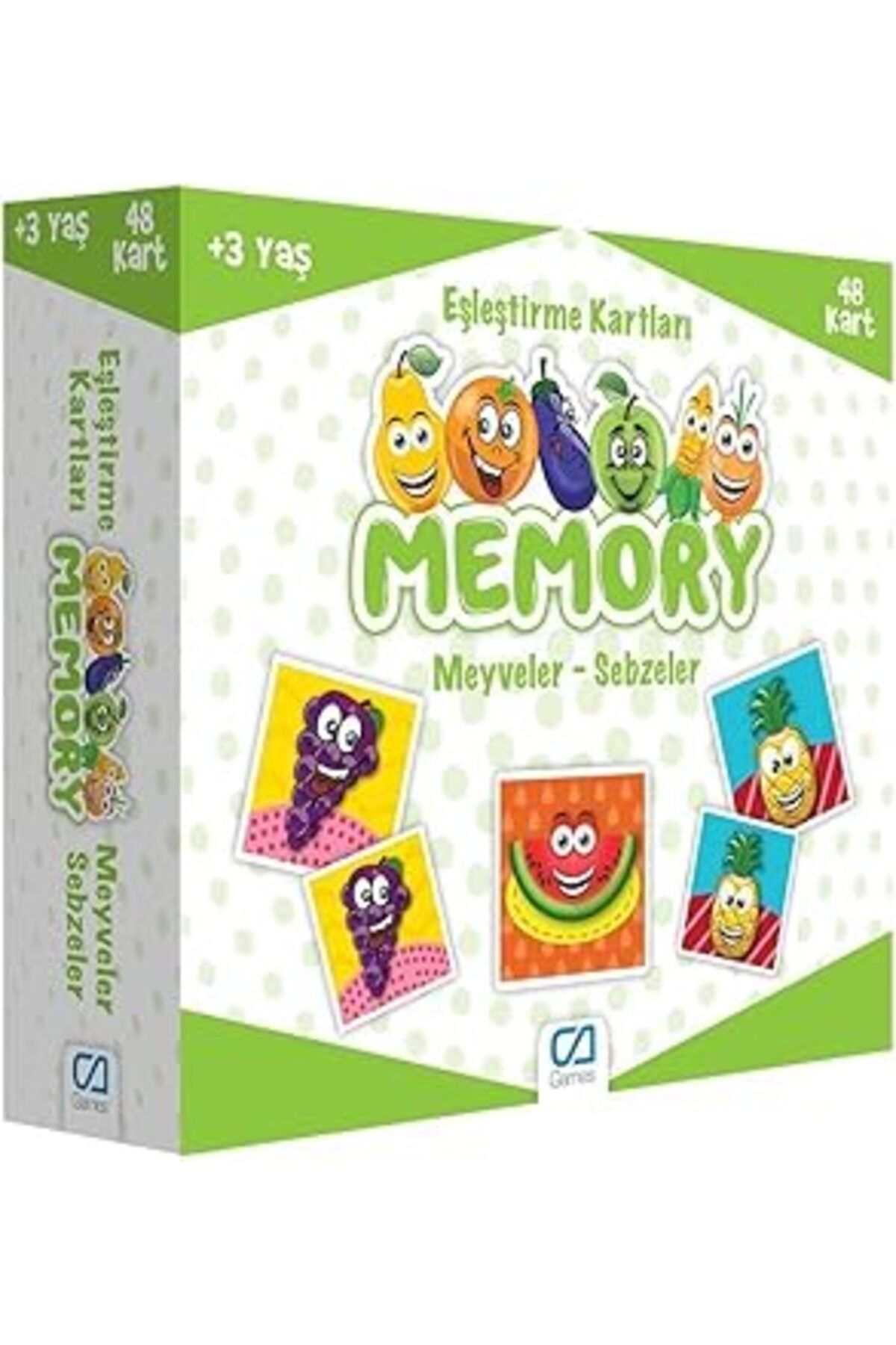 Qedii Ca Games Meyveler - Sebzeler - Memory Eşleştirme Kartları