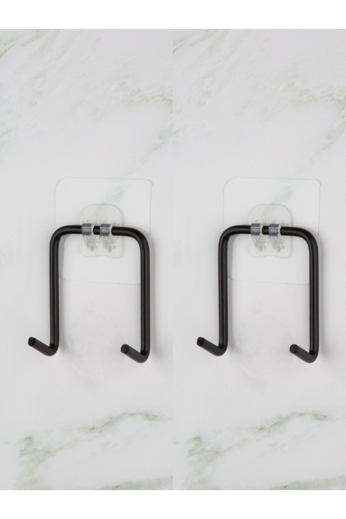 UG Home Yapışkanlı 2 Adet Çift Kancalı Banyo Mutfak Askısı Metal Askılık Duvar Askı Organizer