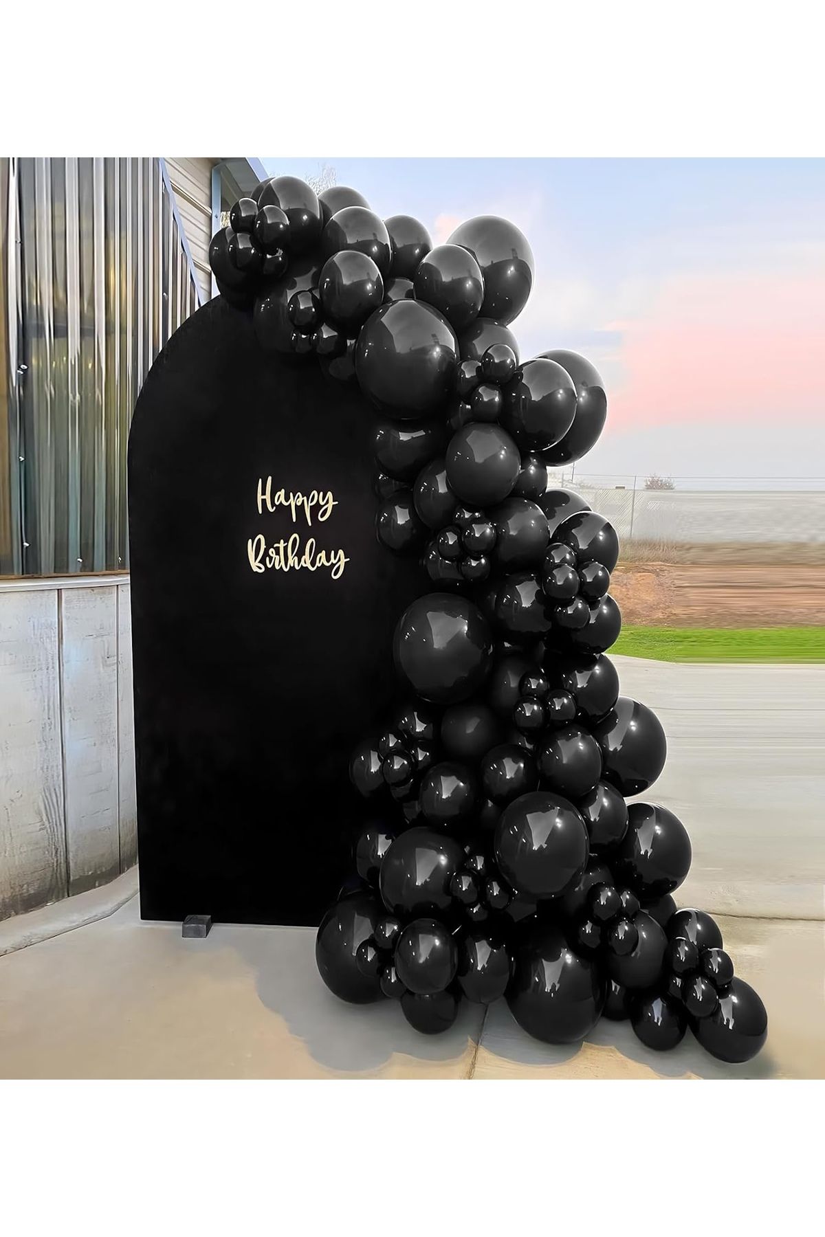Mack PLUS 10’lu Siyah Pastel Balon Seti – 12 inç | Parlak ve Şık Parti Balonları
