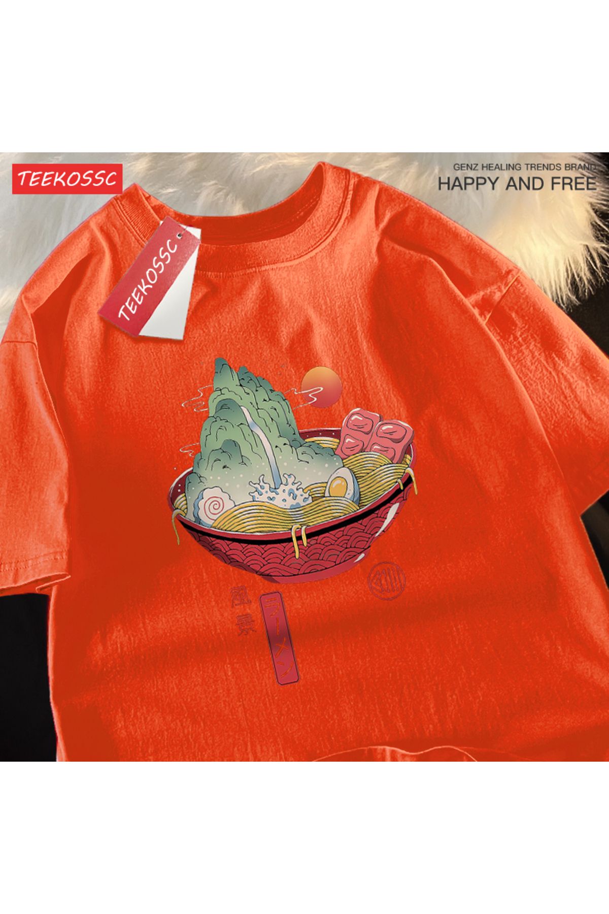 StartMore Y2k Vintage Tişört Tee Japon Harajuku doğal suşi erişte