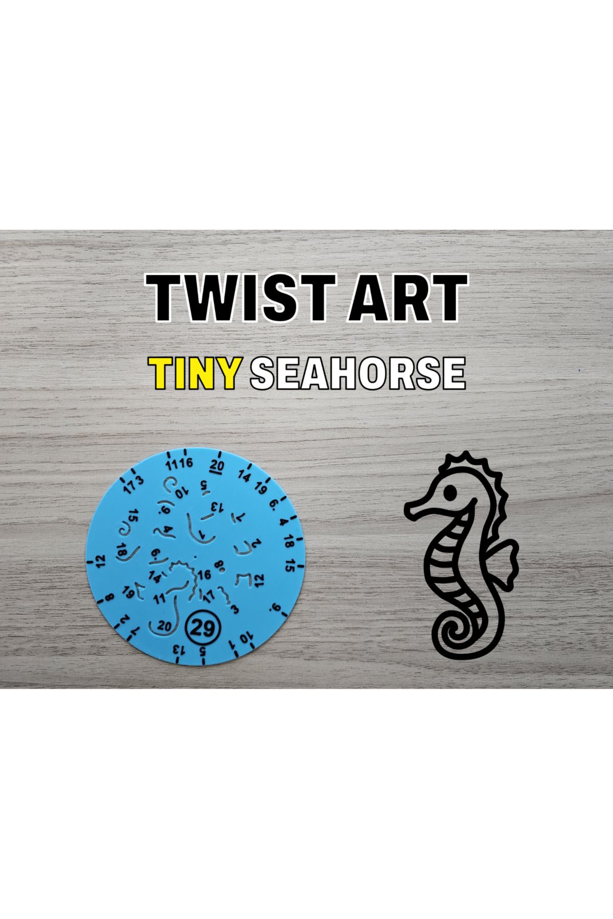 talaşoğlu Twist Art 29 Seahorse - Rotary Çizim Şablonu