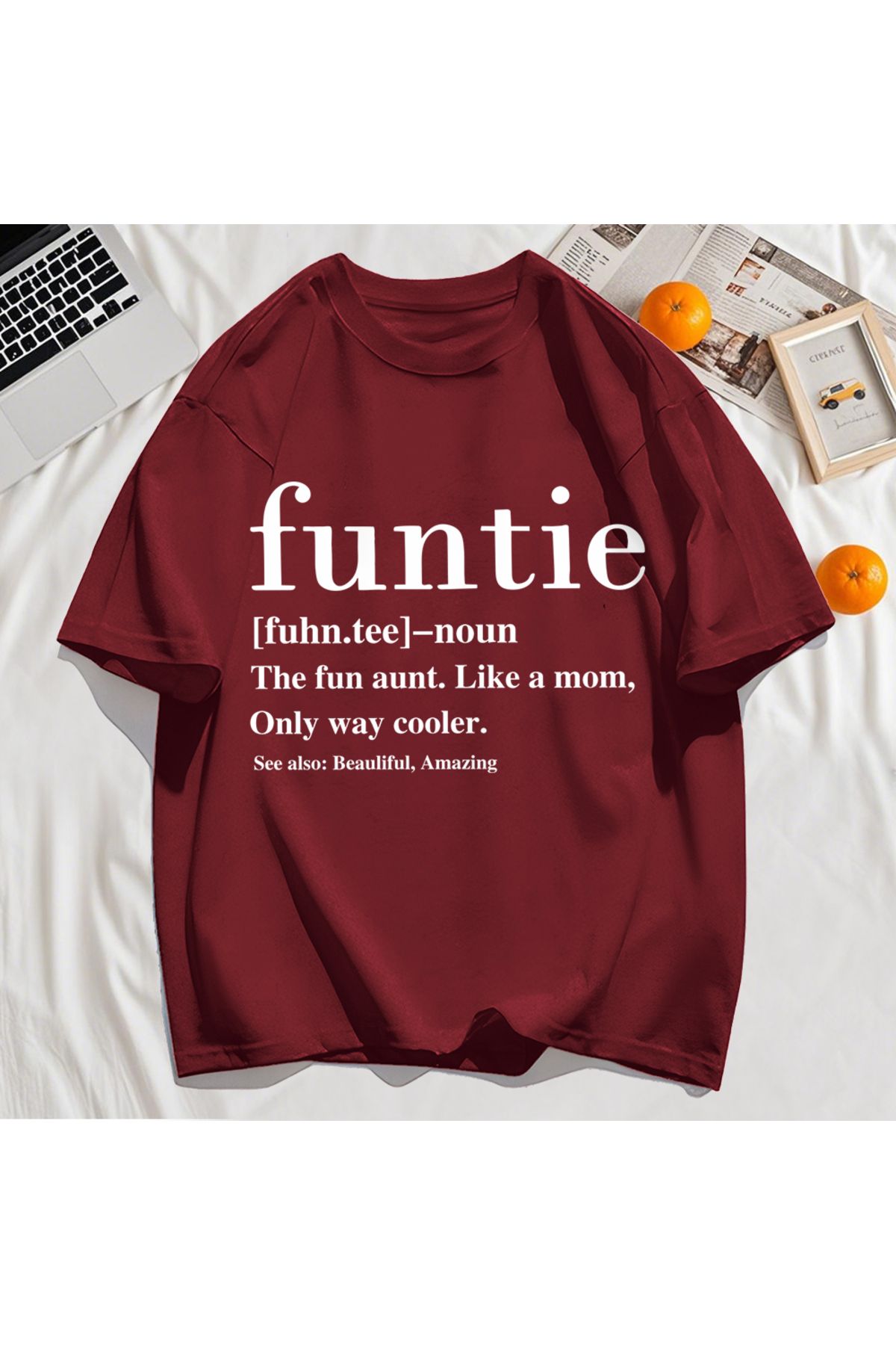 StartMore Y2k Vintage Tişört Tee Funtie Anne Gibi Eğlenceli Teyze Baskı