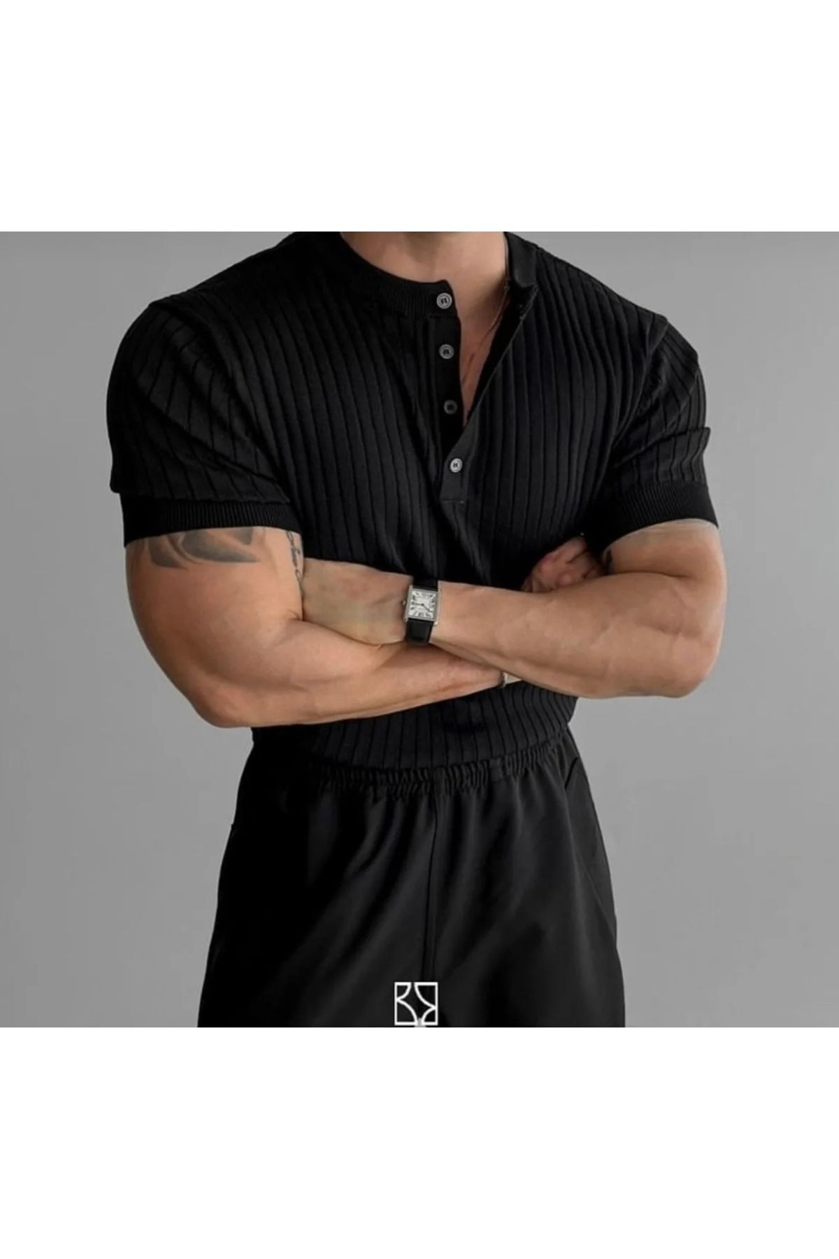 Butik Ross Slimfit Düğme Detaylı Tişört
