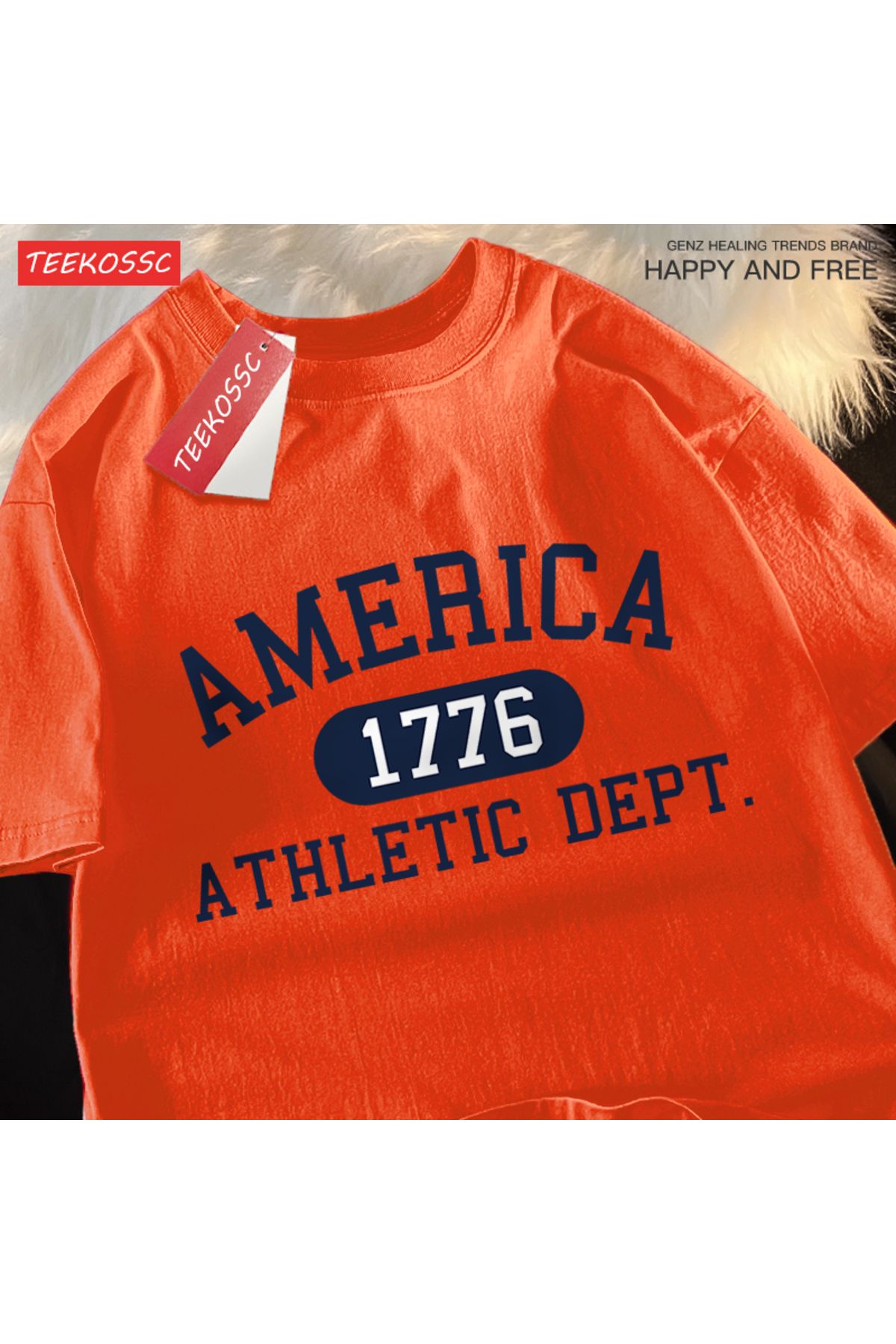 StartMore Y2k Vintage Tişört Tee Amerika 1776 atletik borç mektup