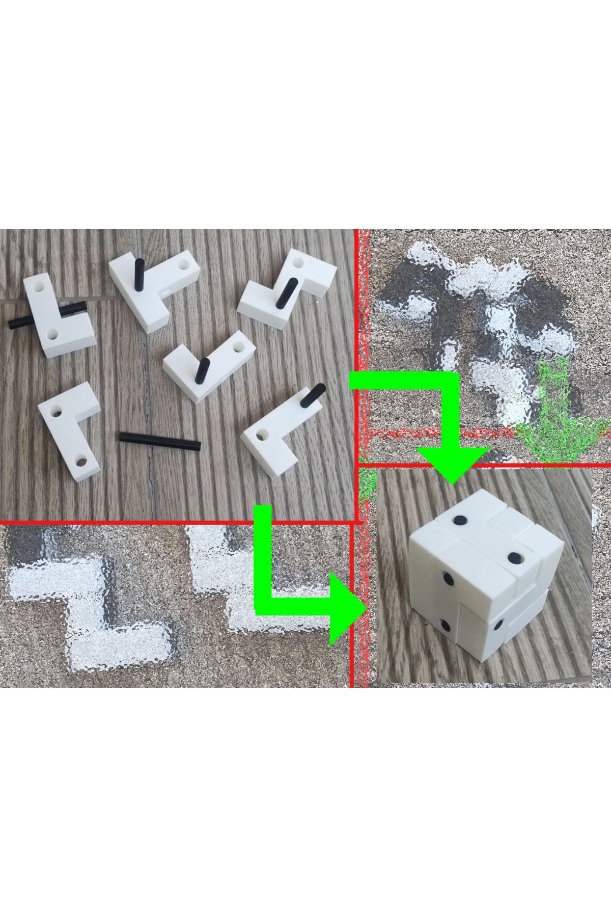 talaşoğlu 3D Küp Bulmacası Pimler