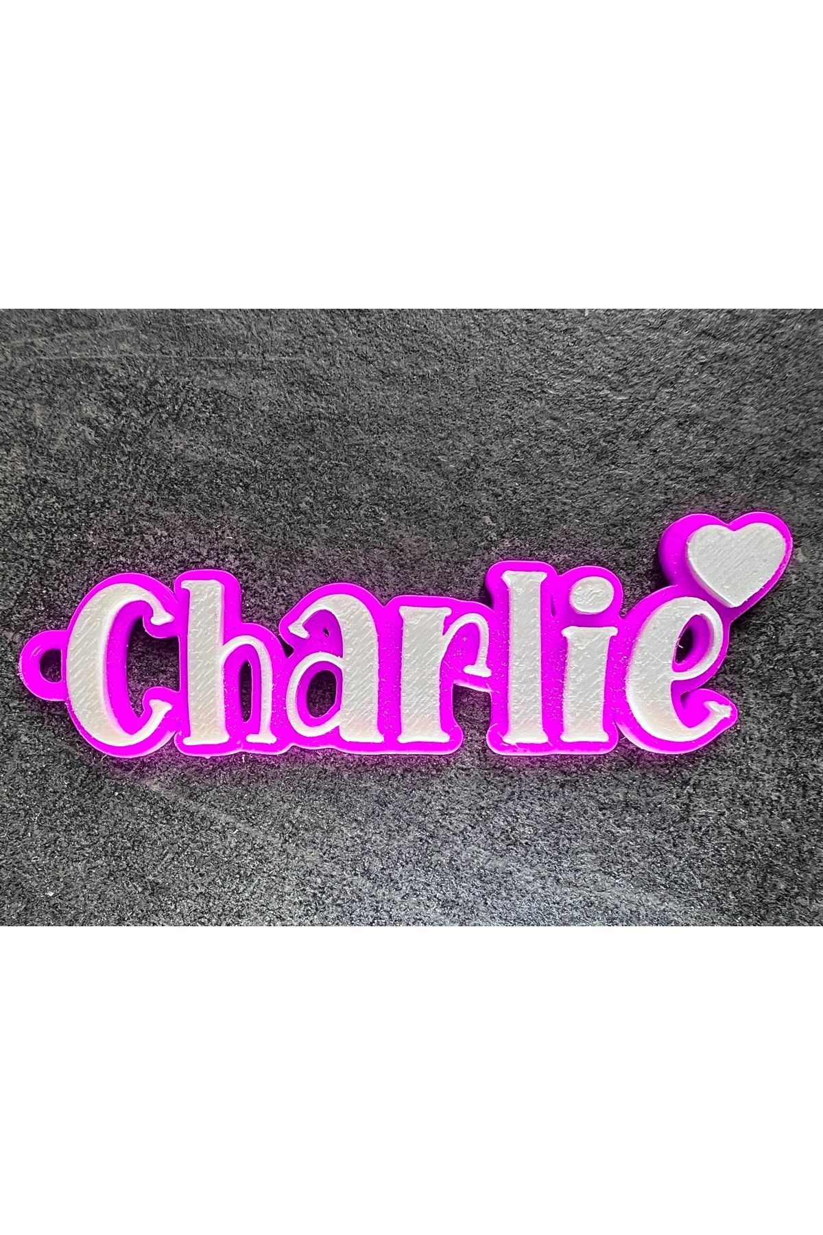 talaşoğlu Charlie Keychain Adı Adı Etiket Adı Tasarım Anahtar Etiketi