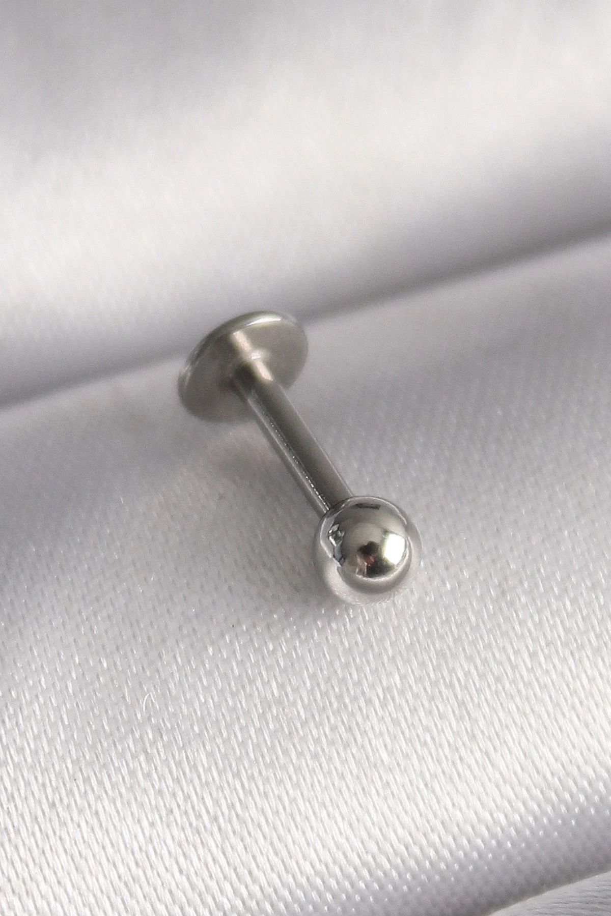 shopwave 316L Çelik Gümüş Renk Topçuk Piercing