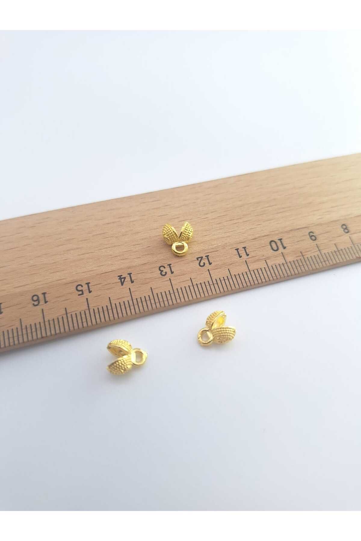 QELA COLLECTION TESBİH DÜĞÜM KAPAMA APARATI 6 MM GOLD RENK 40 ADET