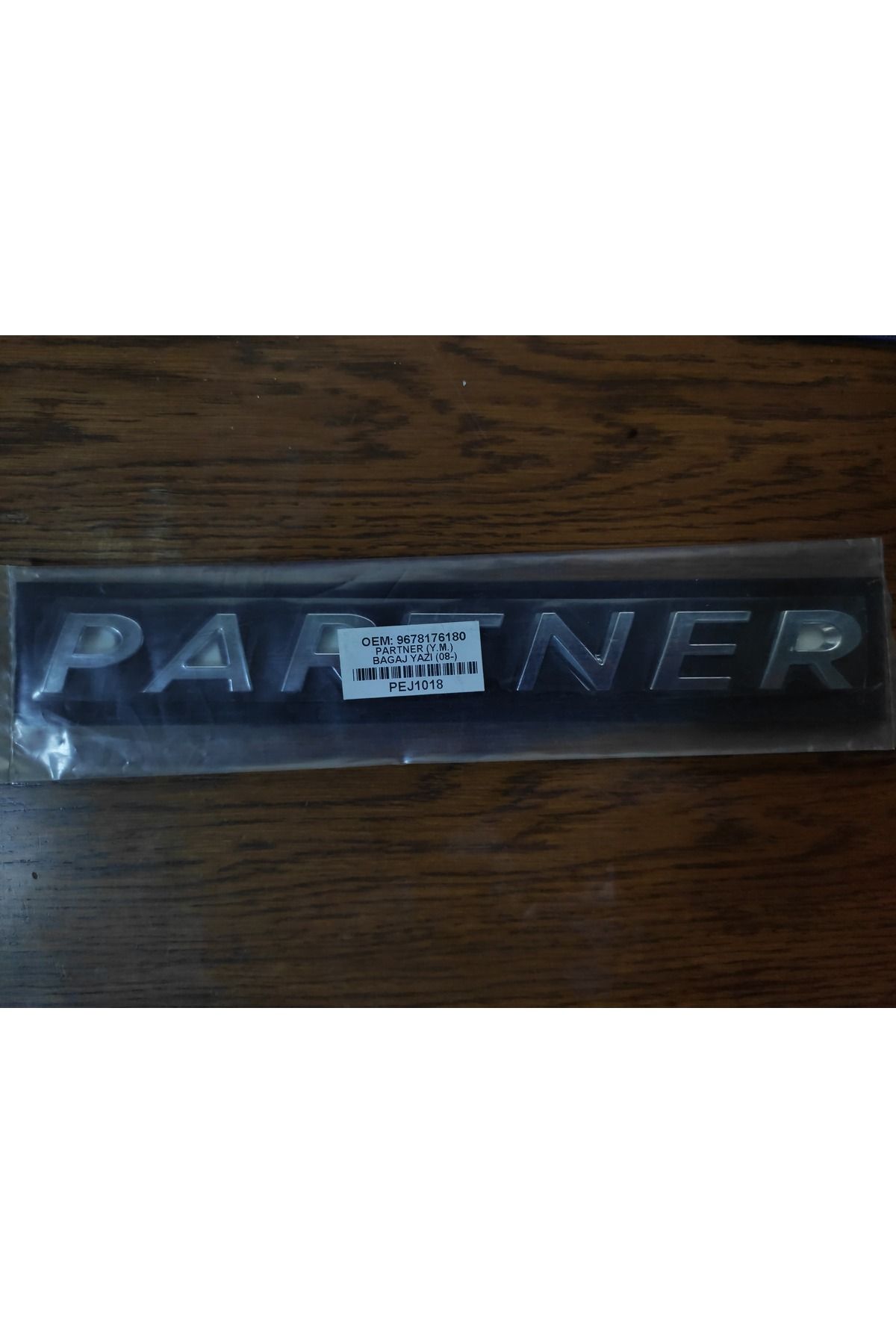 restinal PEUGEOT PARTNER BAGAJ YAZI Pejo PARTNER YENİ MODEL YAZI 3M 3D KROM 08-