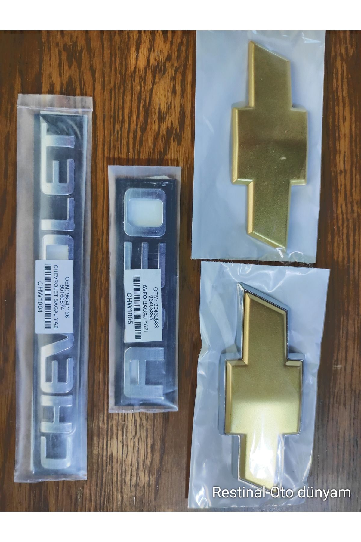 restinal CHEVROLET AVEO 2008-2011 HATCBACK 4LÜ TAKIM ÖN+ARKA+CHEVROLET+AVEO logo arma yazı