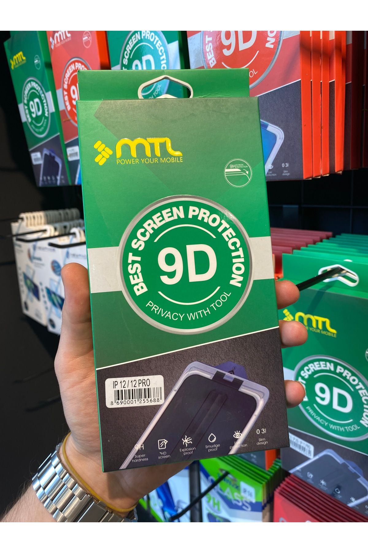 Yargıgsm İPhone 12/12 Pro 9D Hayalet Ekran Koruyucu/Aparatlı