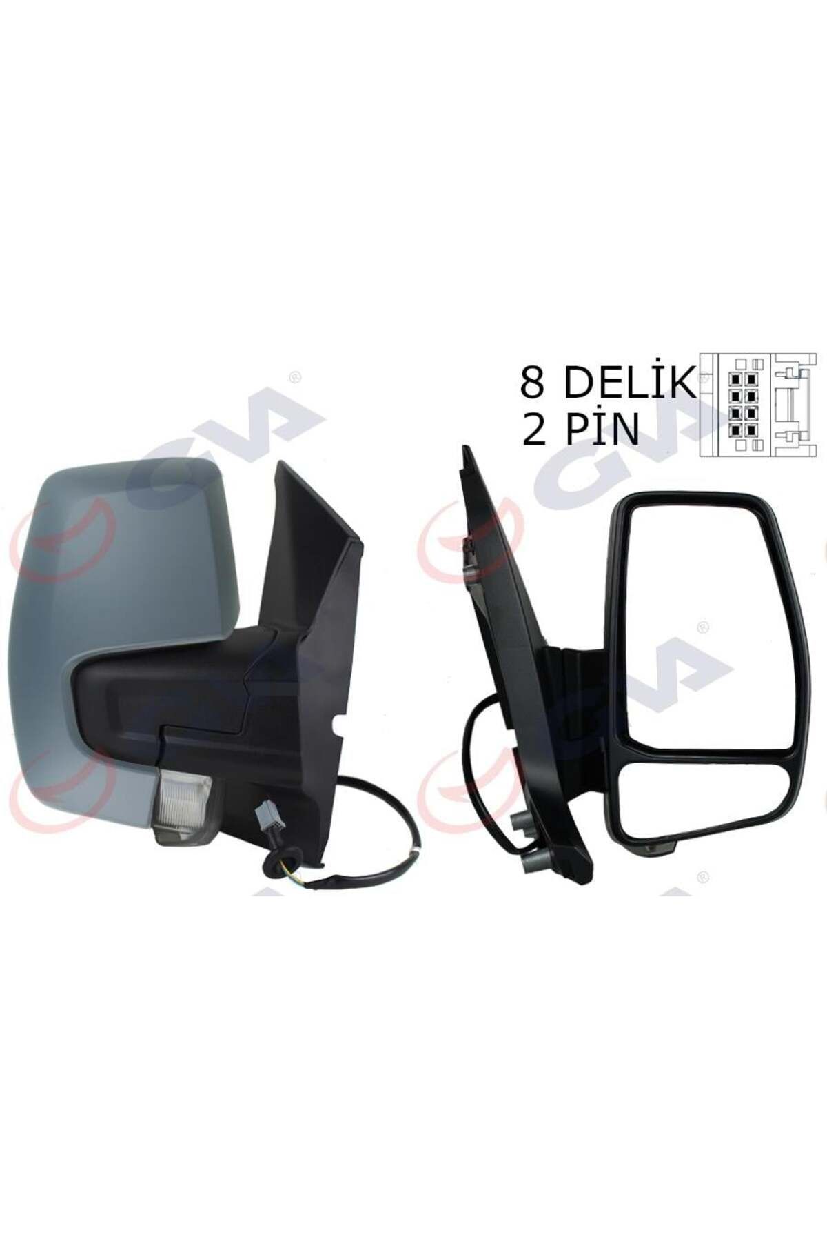 GVA DIŞ DİKİZ AYNASI SAĞ TRANSİT CUSTOM V362 12 17 MEKANİK ASTARLI SİNYALLİ
