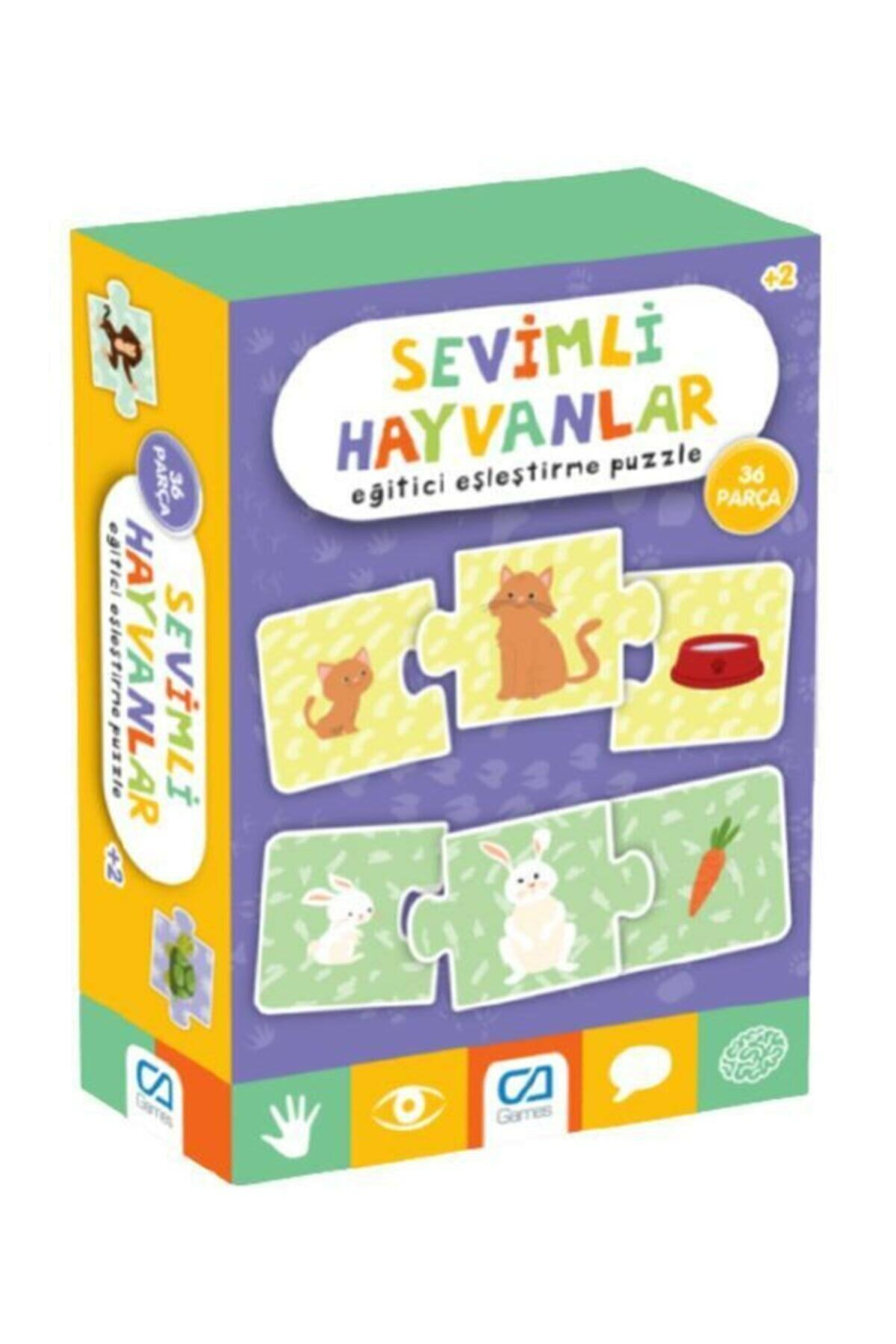 MBB ETİCARET Games Sevimli Hayvanlar Eğitici Eşleştirme Puzzle 36 Parça 5128