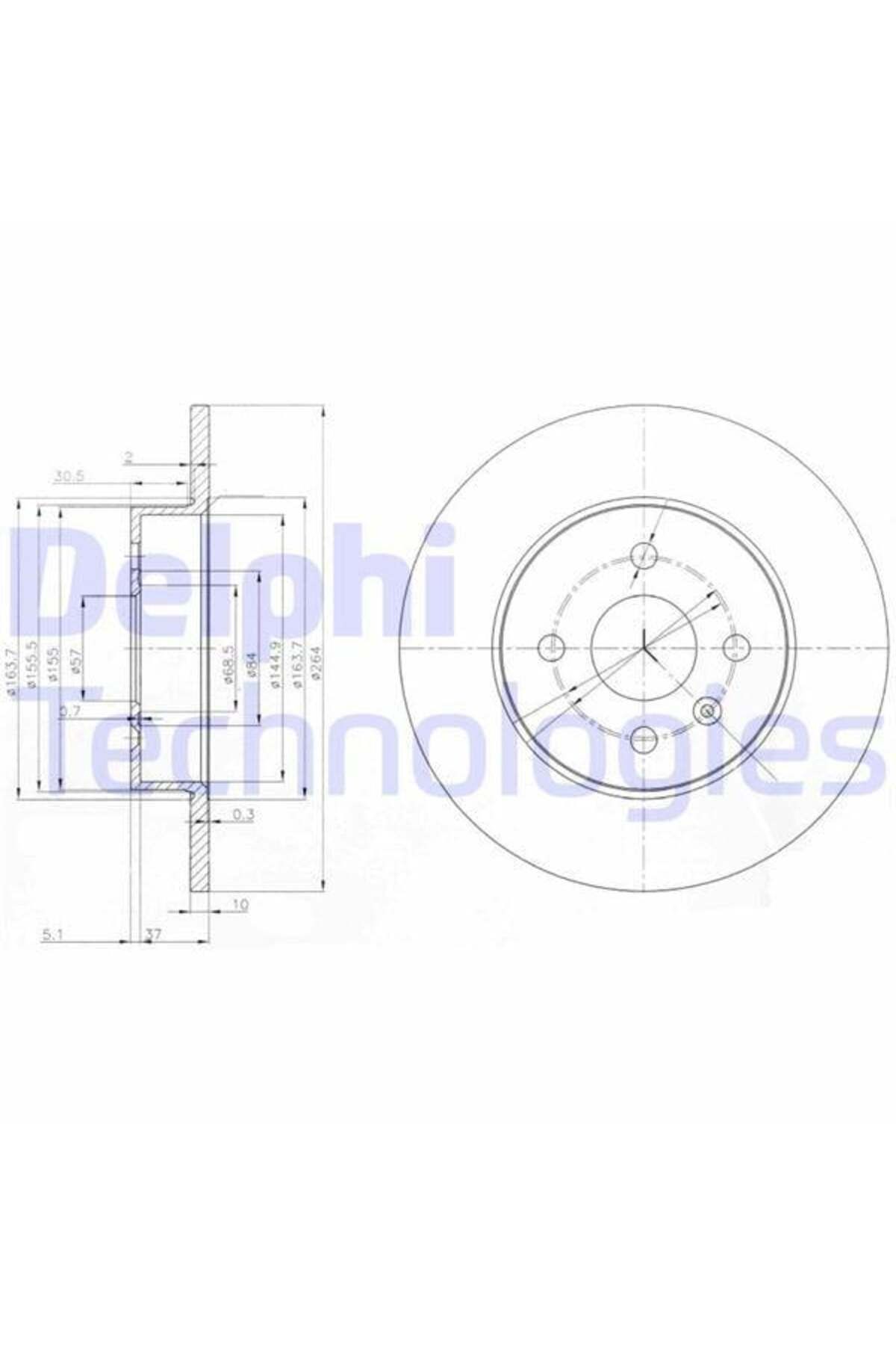 Universal ARKA FREN AYNASI ASTRA H L67 04 14 COMBO C 01 11 MERIVA A 03 10 264x10x4DL DOLU