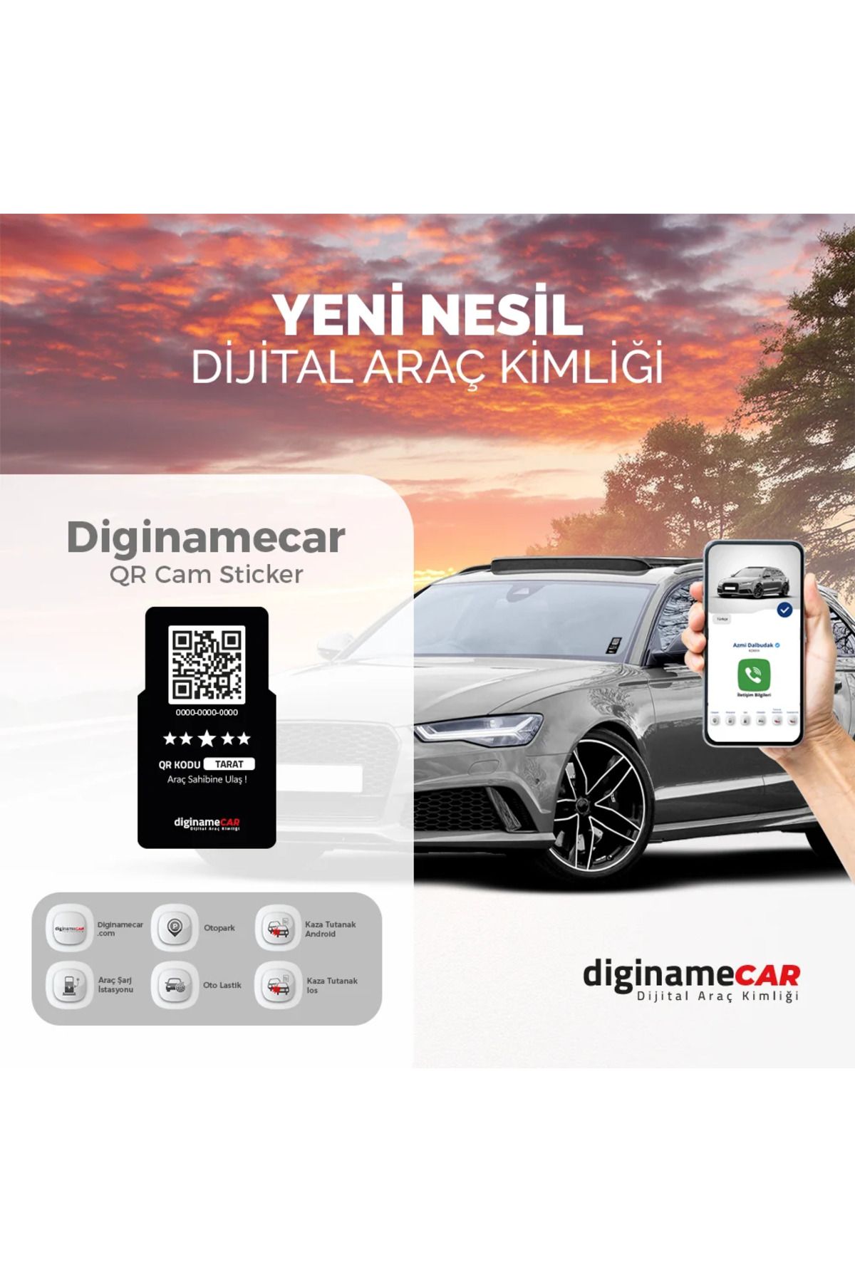 dijiname Diginamecar Dijital Araç Kimliği QR