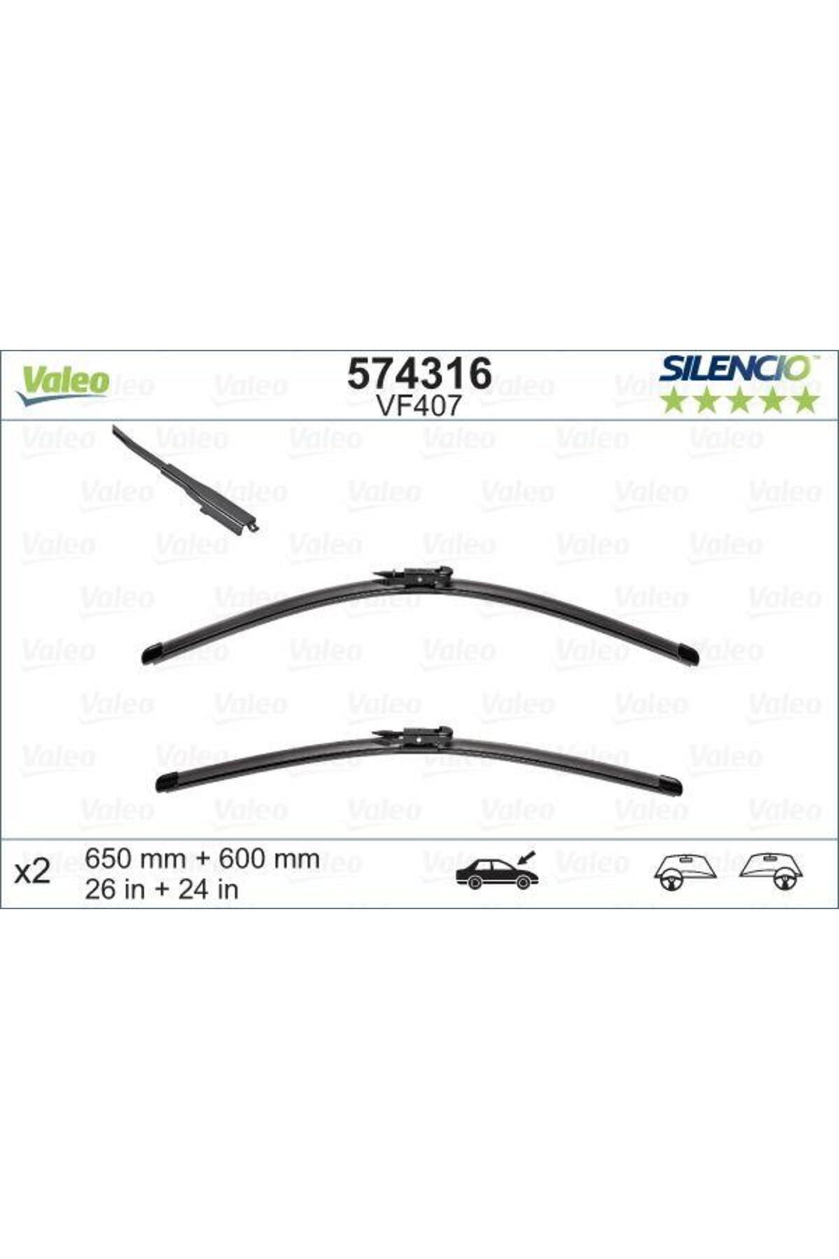 VALEO x SİLECEK SILENCIO 65 60 X2 FLATBLADE-MUZ TİPİ VM407 MERCEDES VANEO 02-05 119388 BIYIKLI