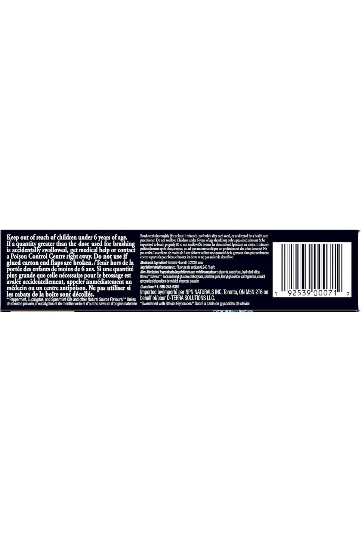 Burt's Bees-Charcoal Fluoride, Toothpaste with Carbon and Fluoride, Mountain Mint, 105 ml 8