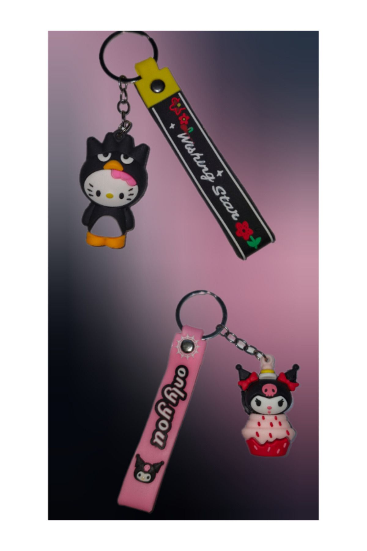 ibis oyuncak HELLO KİTTY & KUROMİ ANAHTARLIK 2'Lİ SET