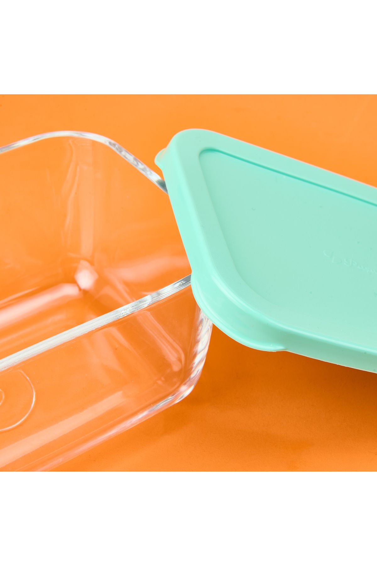 Paşabahçe-Snow Box Storage Container - Transparent / Green - 790 ml 3