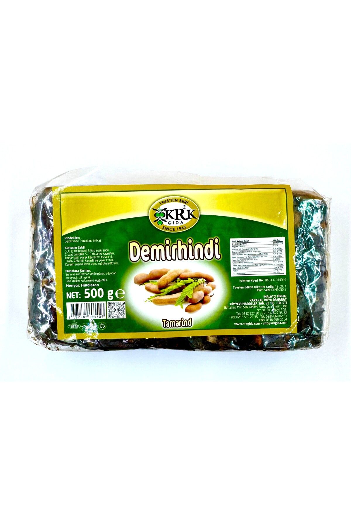 Krk Gıda DEMİRHİNDİ 500GR