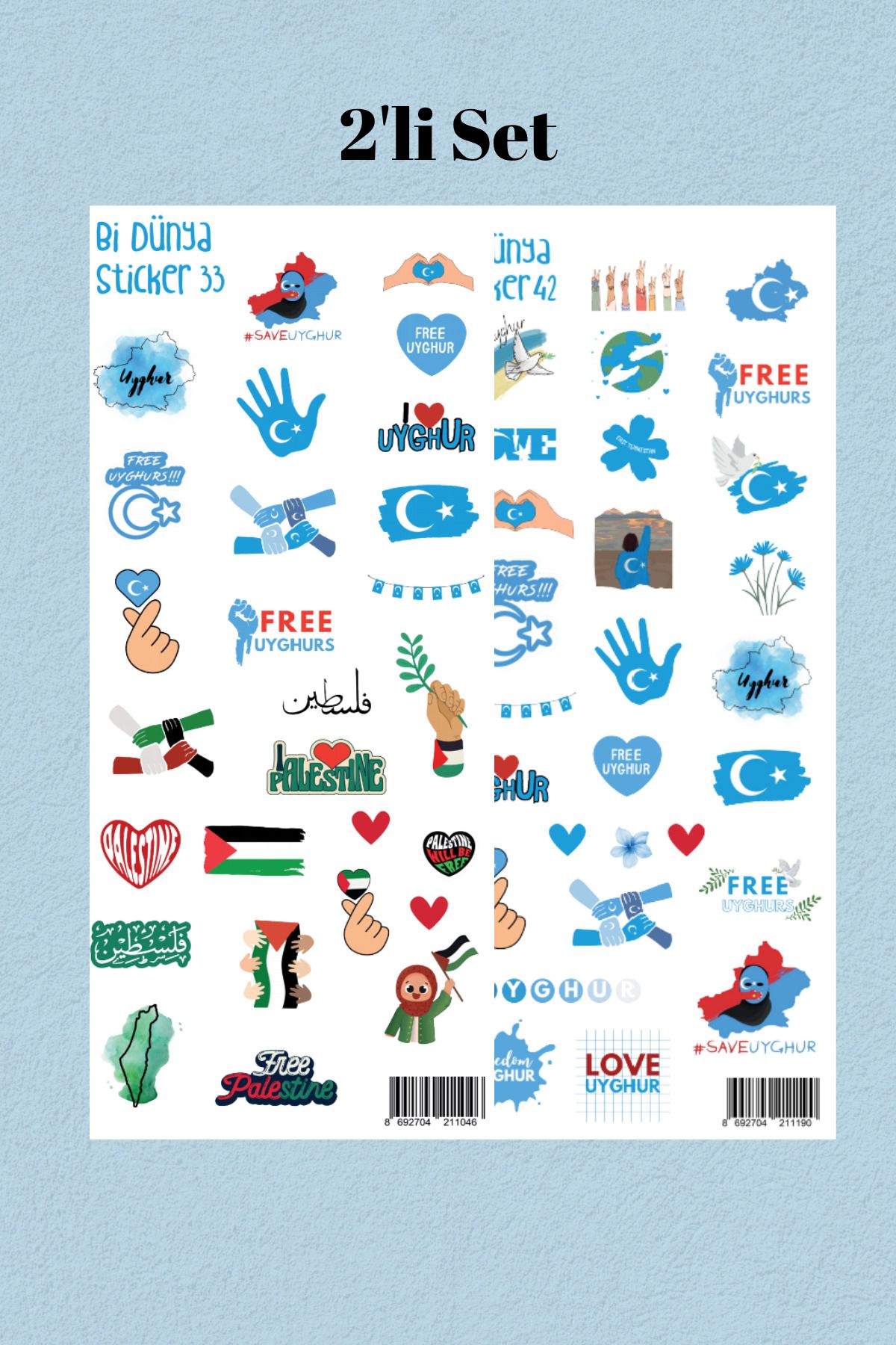 Bi Dünya Haber Ümmet Coğrafyası 2'li Sticker Set