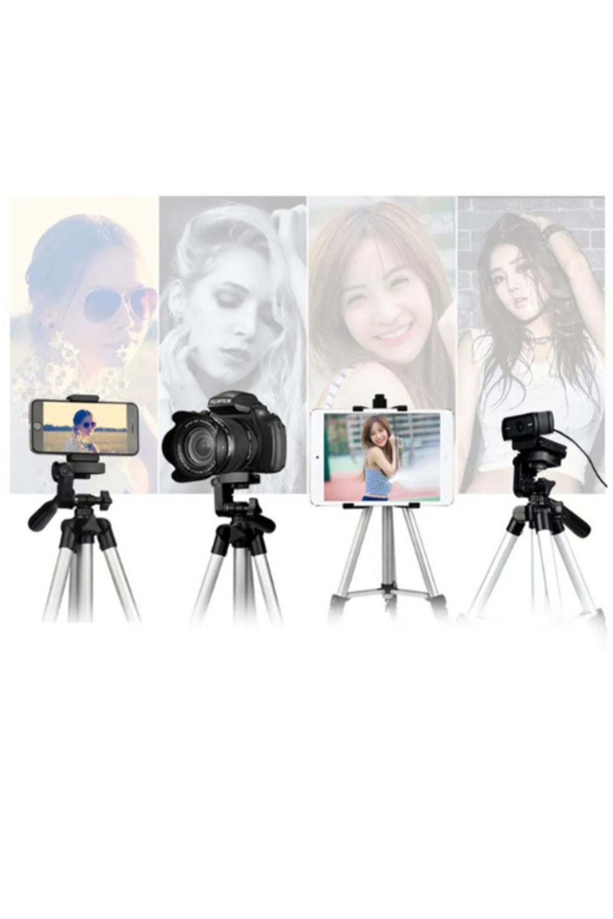 ideal STORE-idealSTORE Multifunctional 4 in 1 Telescopic Tripod, For Phone, Camera, Includes Remote Control 2