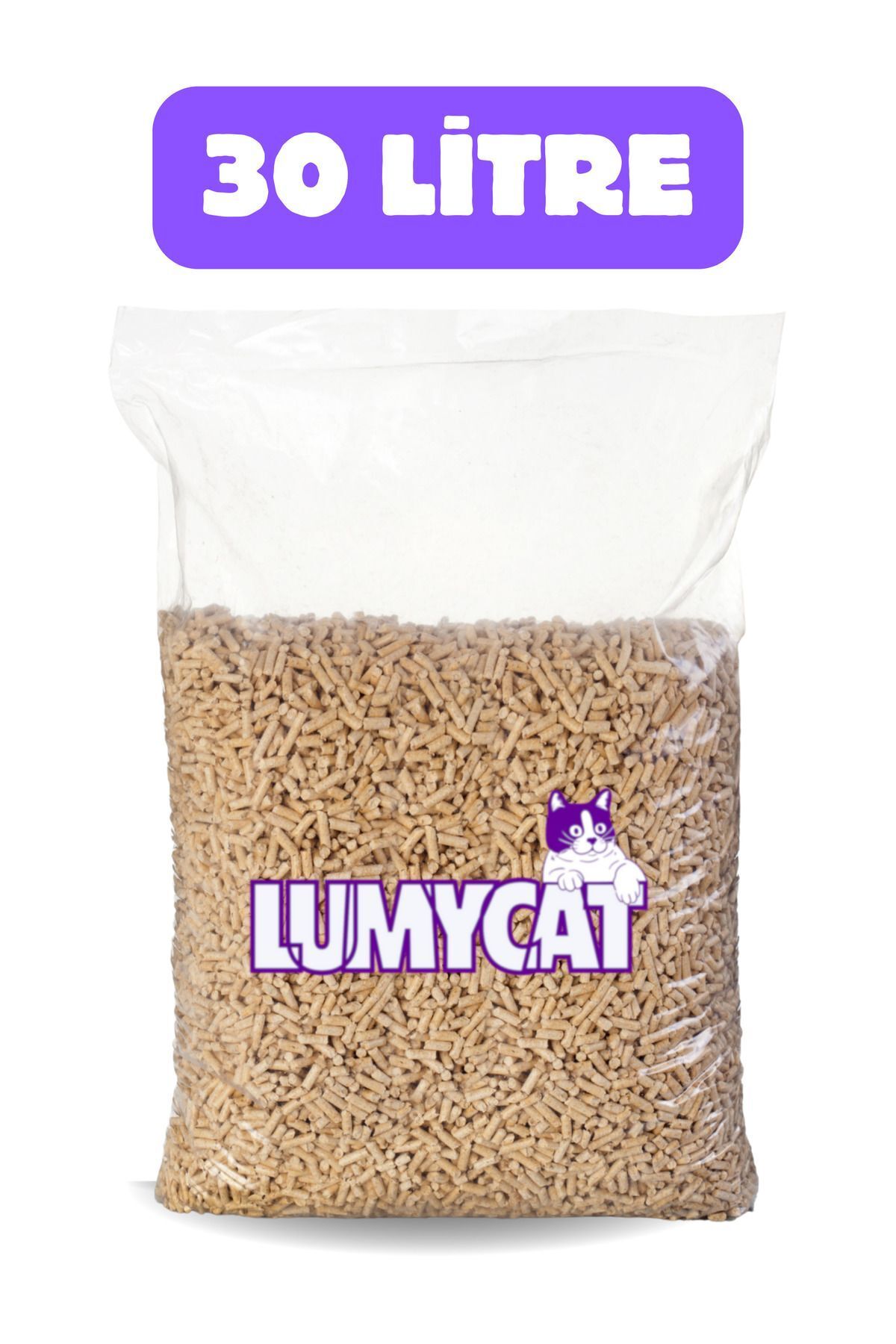 Elioure %100 Doğal Çam Peleti Kedi Kumu 30lt Tozsuz Çuval Gönderi