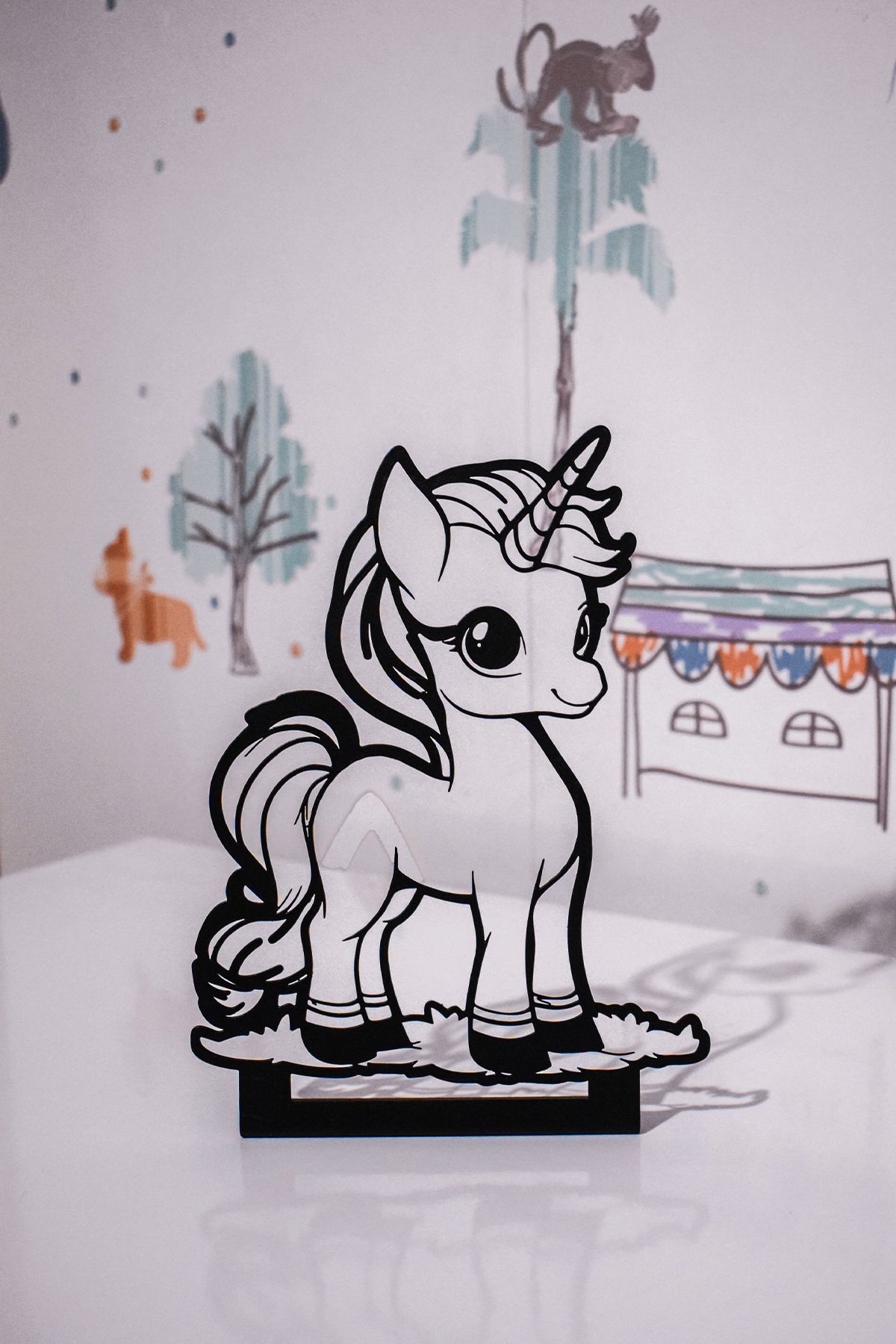 Elioure Unicorn Masa Dekoru, Biblo, Ofis Dekorasyonu, Yılbaşı Süsü, Dekoratif Obje, Masa Üstü