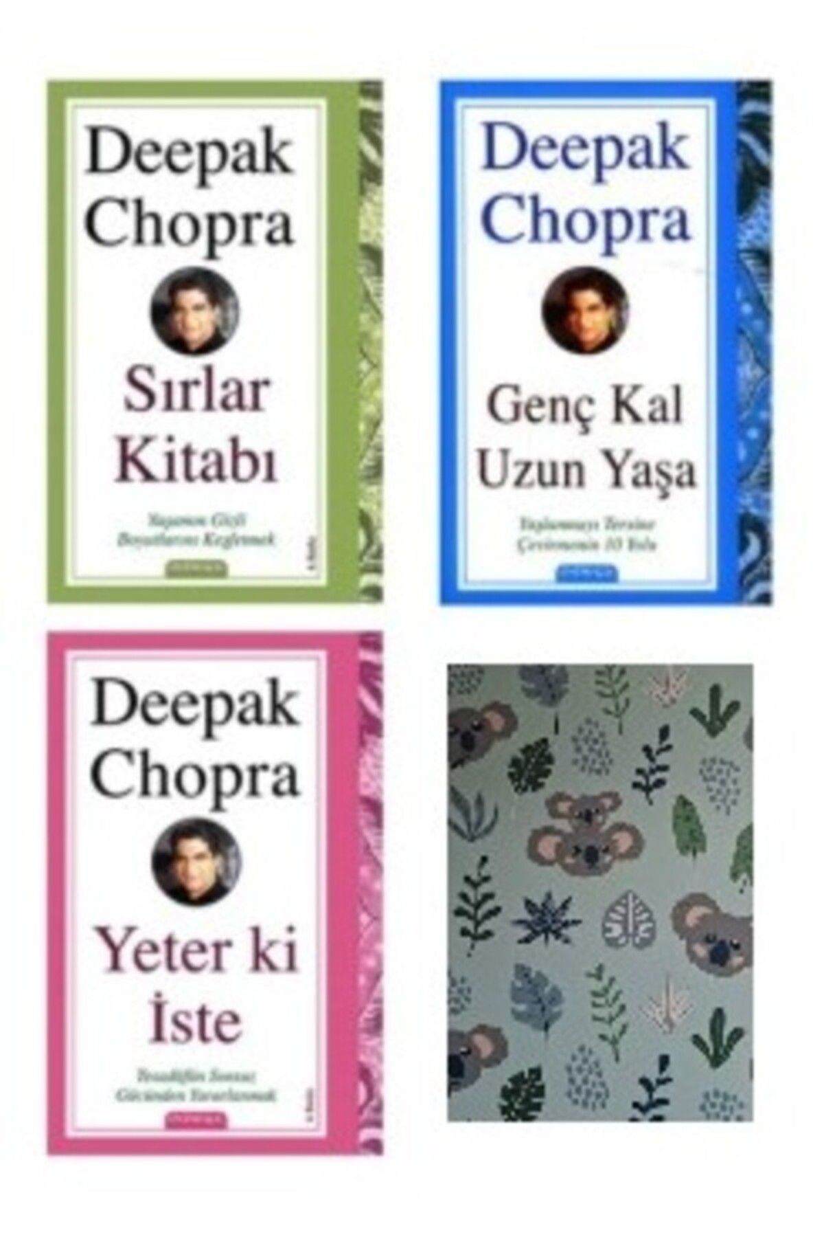 Omega Yayınları Deepak Chopra Sırlar Kitabı - Genç Kal Uzun Yaşa – Yeterki Iste 3 Kitap Set Not Defteri HEDİYE