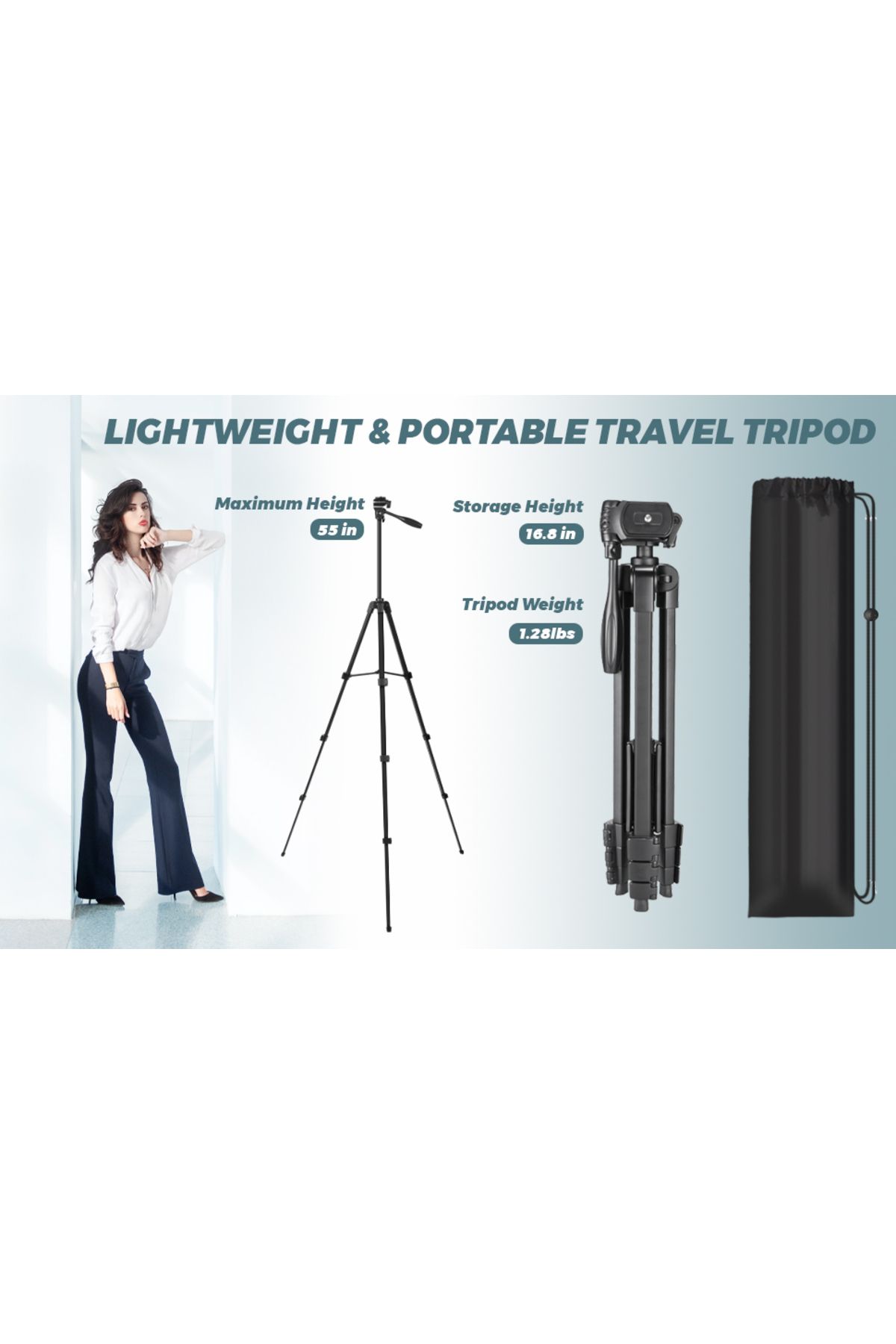 ideal STORE-idealSTORE Multifunctional 4 in 1 Telescopic Tripod, For Phone, Camera, Includes Remote Control 3