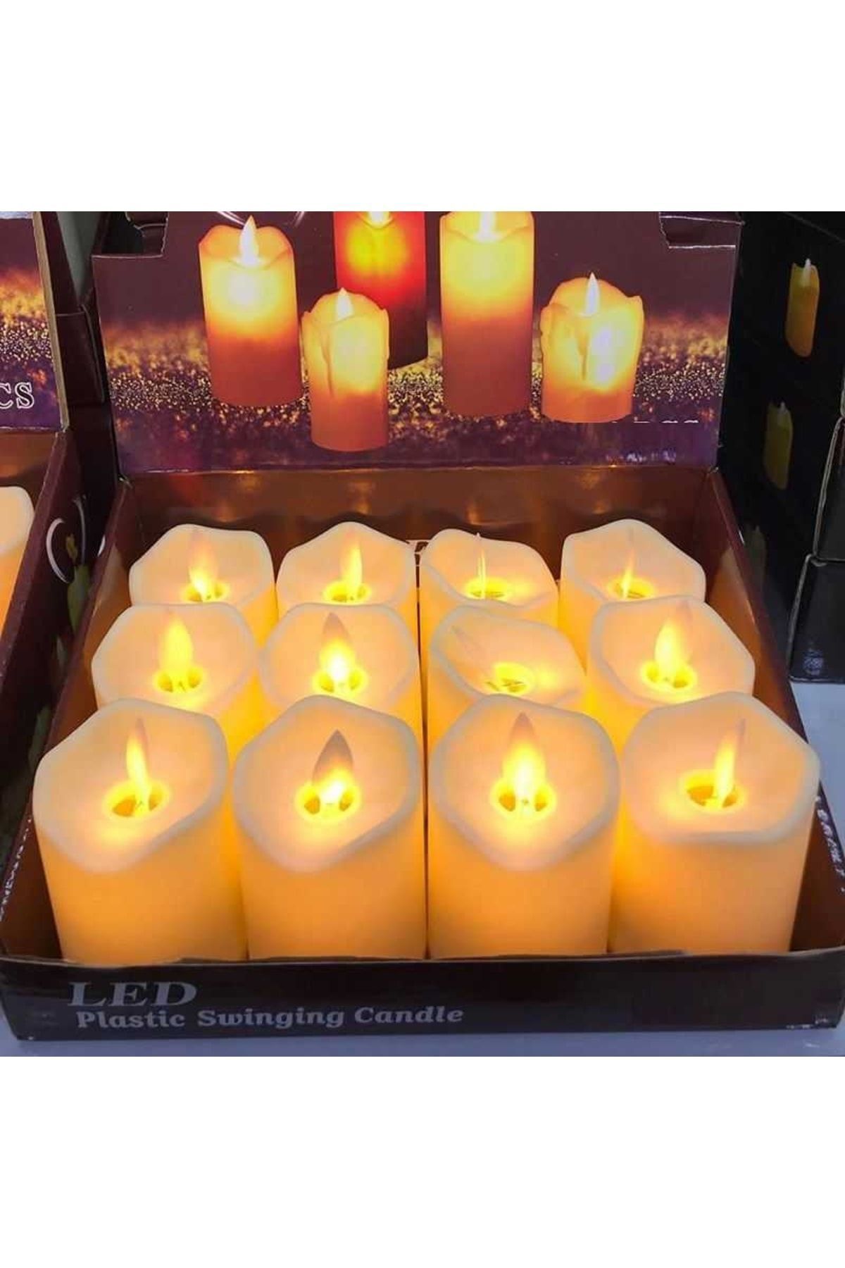 Elioure 6 Adet Led Işıklı Mum Titrek Mum Işıklı Mum Led Mum Pilli Mum Led Light Candles Yılbaşı Mumları