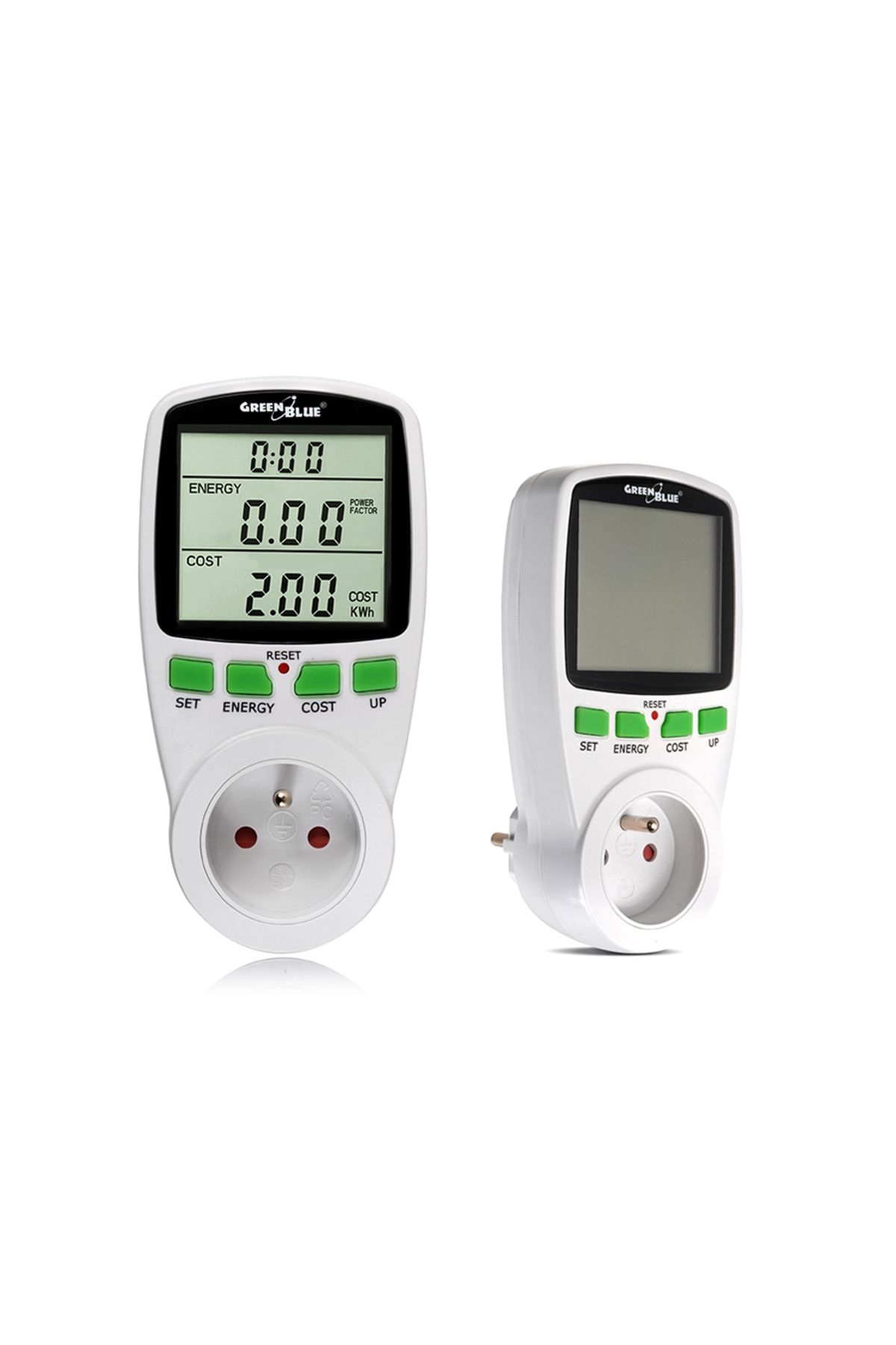 ideal STORE-Socket with Digital Display Energy Meter Wattmeter, GreenBlue GB202, white 4