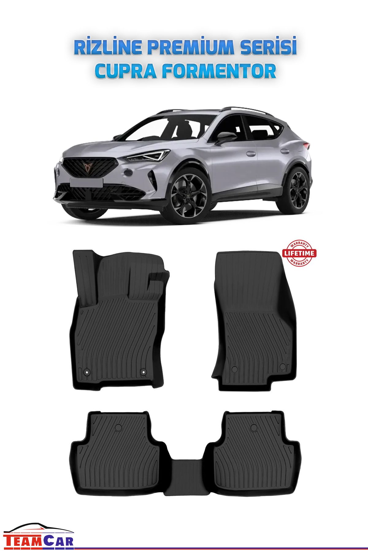 TEAMCAR Cupra Formentor 2020-2023 Uyumlu Premium Serisi Havuzlu Paspas