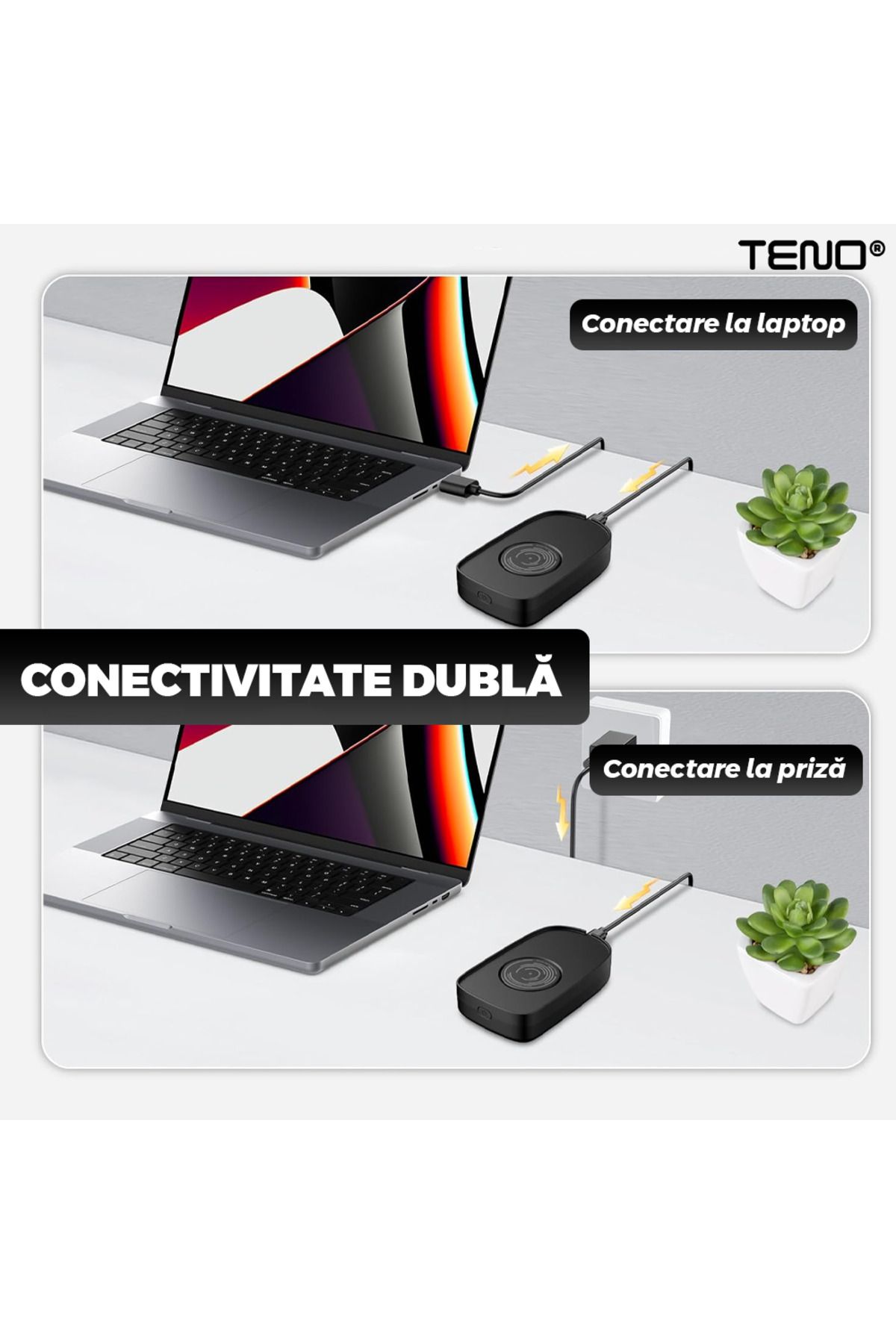 Teno-Teno® Mouse Jiggler for Mouse Movement Simulation, undetectable, ON/OFF switch, black 5