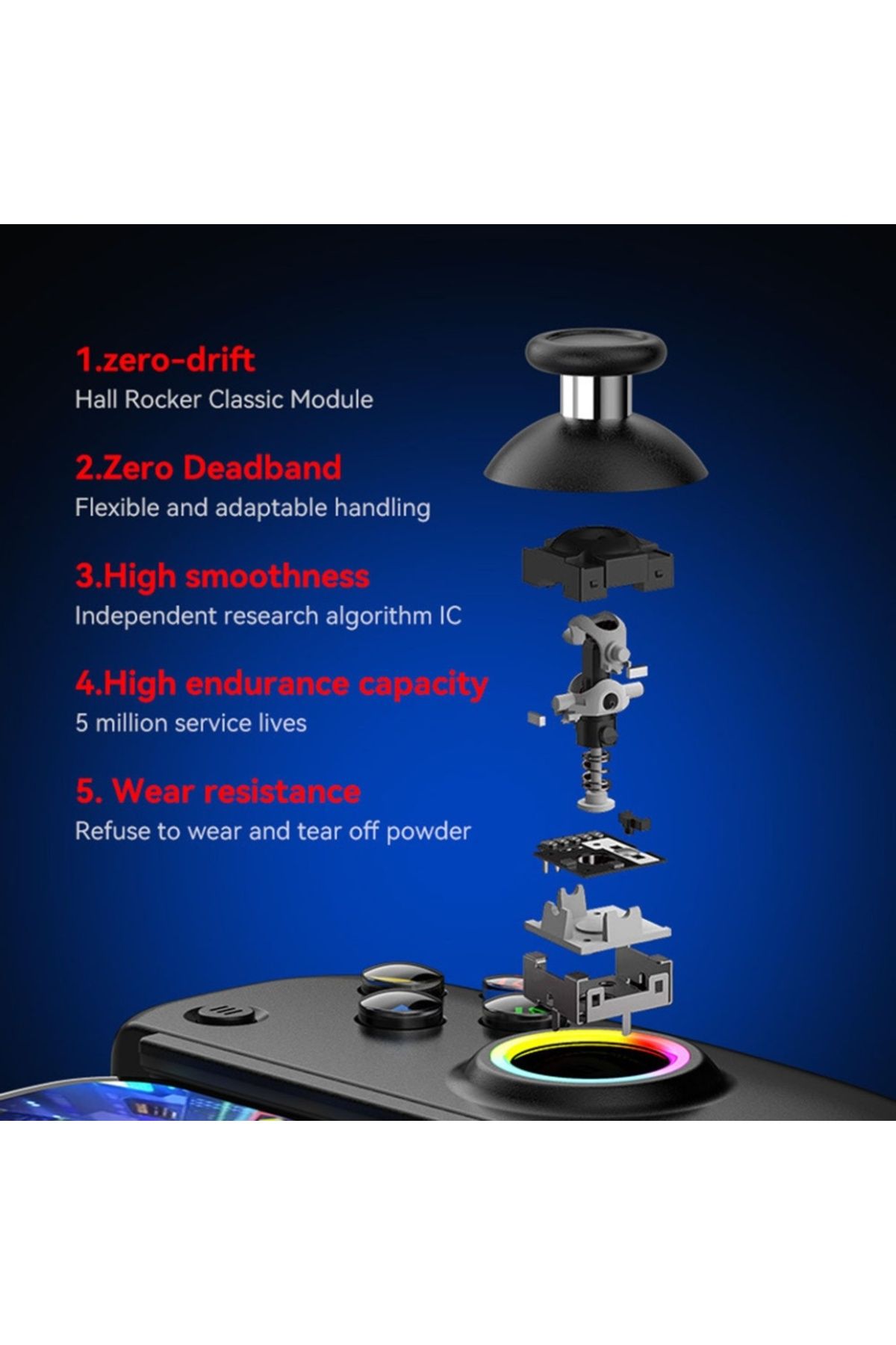 SKYDDAR INNOVATION-Gamepad wireless BSP-D8 Pro, compatibil cu Android, iOS, PS4, set cu autocolant, alb 2