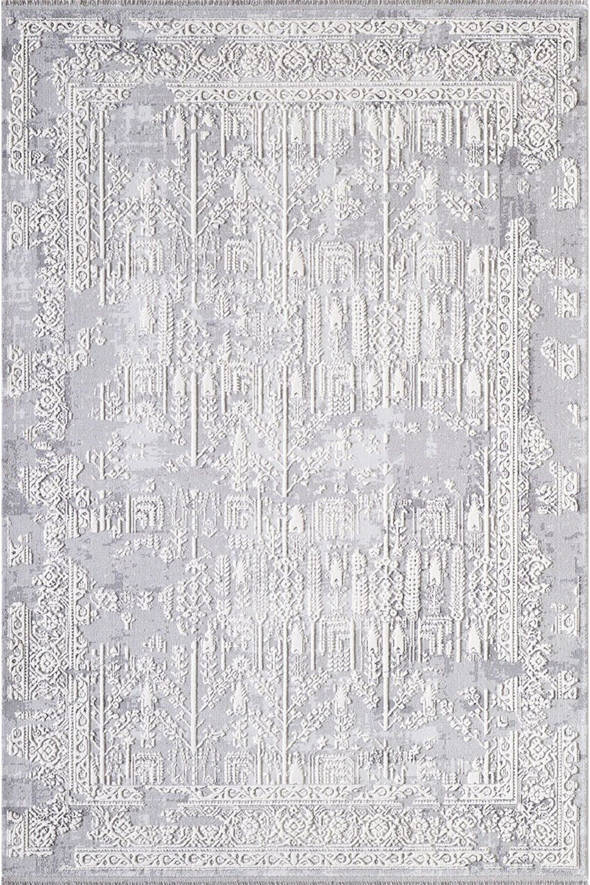 Artemis Halı Artemis Halı Dior 5856A Gri Akrilik Saçaklı Karel Halı