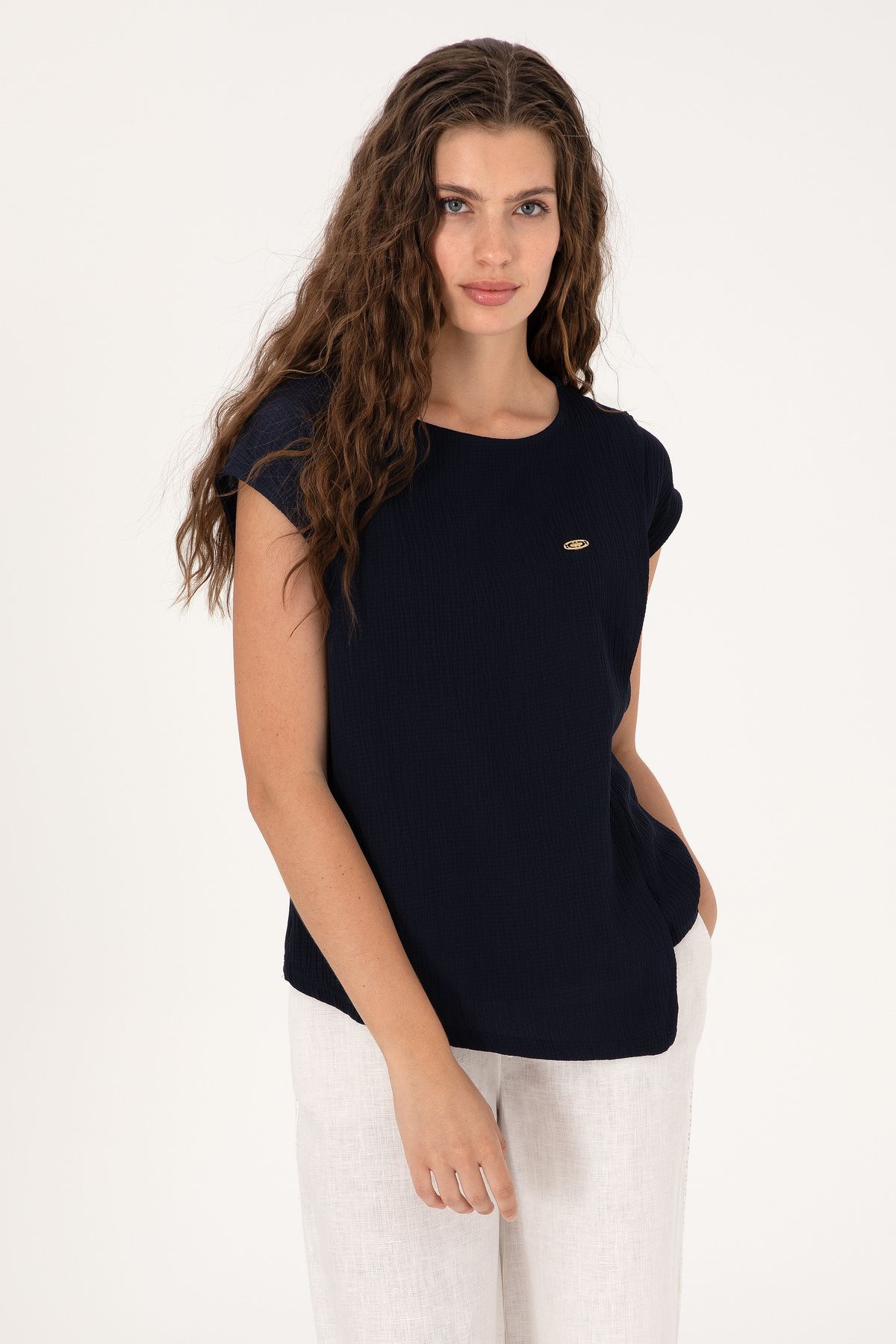 U.S. Polo Assn. Kadın Lacivert Tişört 50300759-VR033