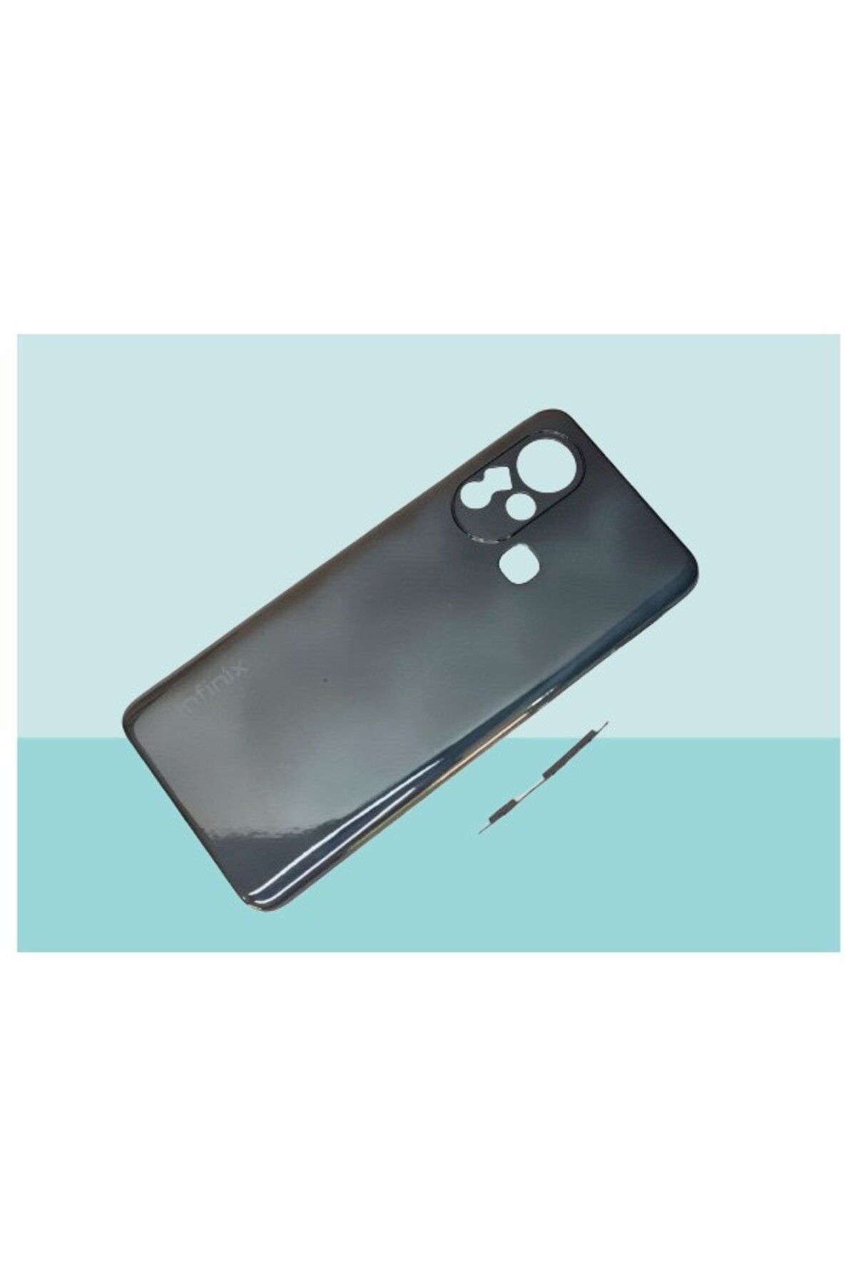 AXYA Infinix Hot 11S Uyumlu Full Kasa Arka Kapak Batarya Kapağı Siyah