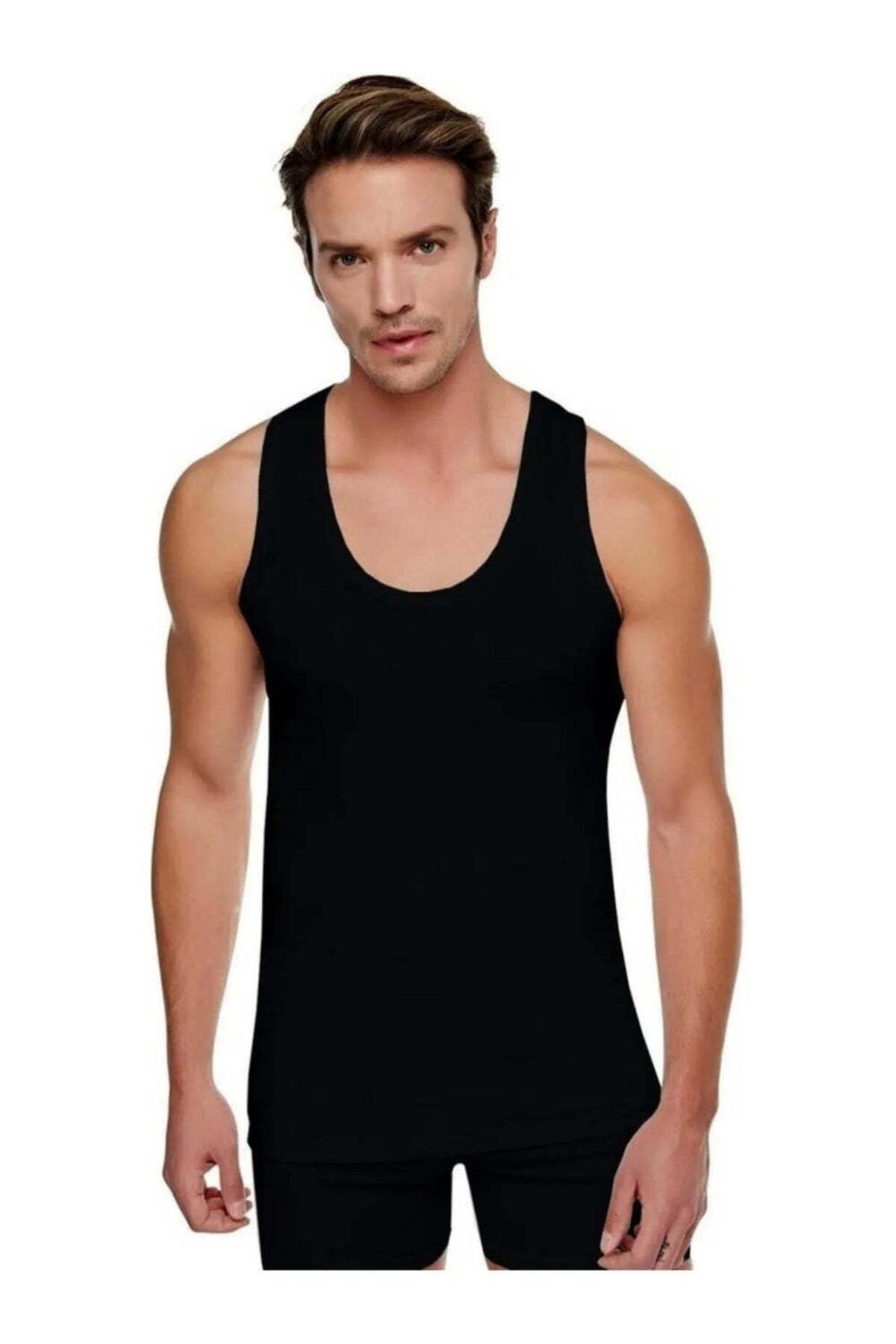 Tutku-4-Piece Men's Combed Cotton Undershirt with Socks Gift 4 Pieces 3