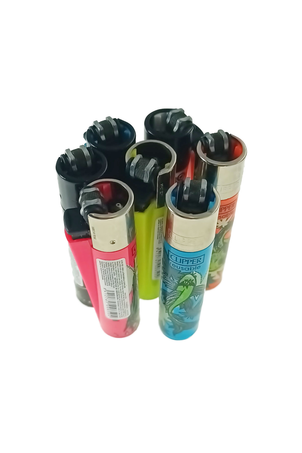 Clipper-Set of 24 classic Clipper lighters, pocket, refillable, multicolor 4