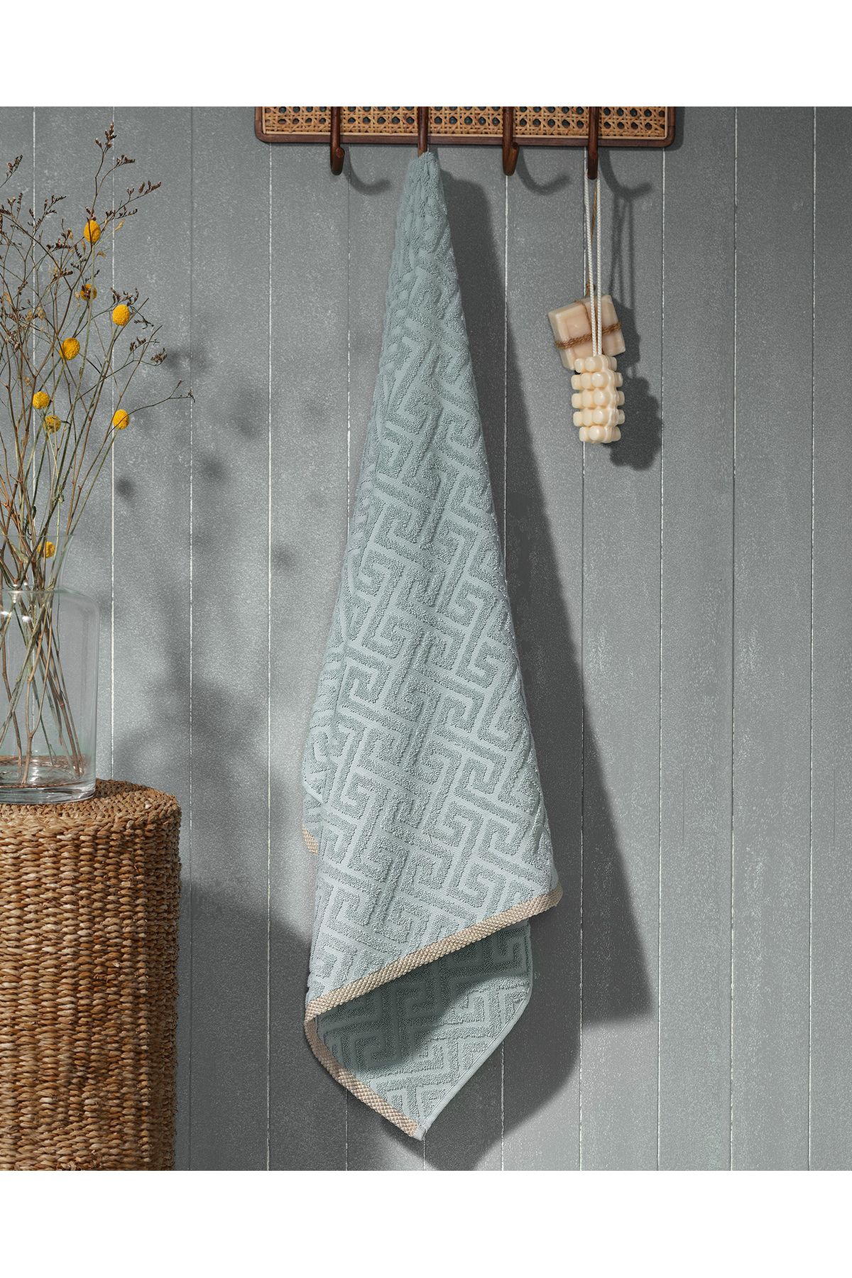 Madame Coco Sault %100 Pamuk Banyo Havlusu - Mavi - 70x140 cm