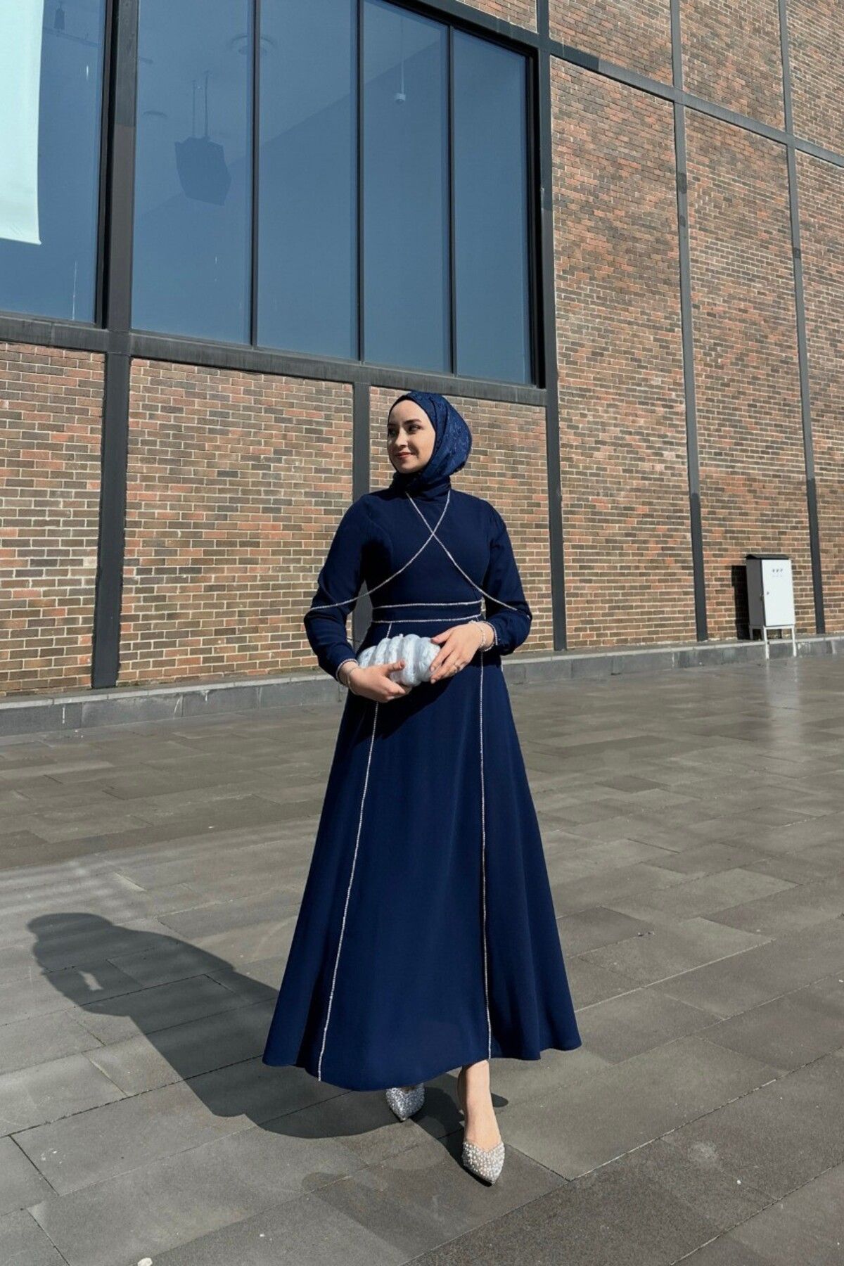 lurex moda Taşlı Premium Abiye
