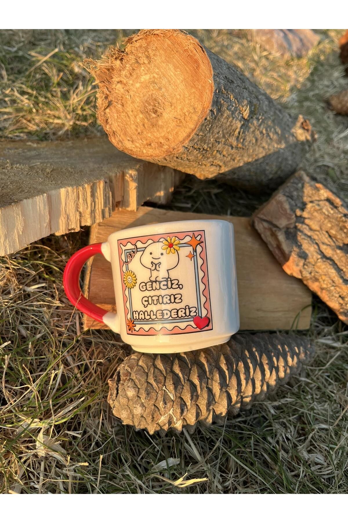 Inspire Ceramic Esprili Seramik Kahve Kupası 200 ml Komik Baskılı Seramik Hediyelik Kupa