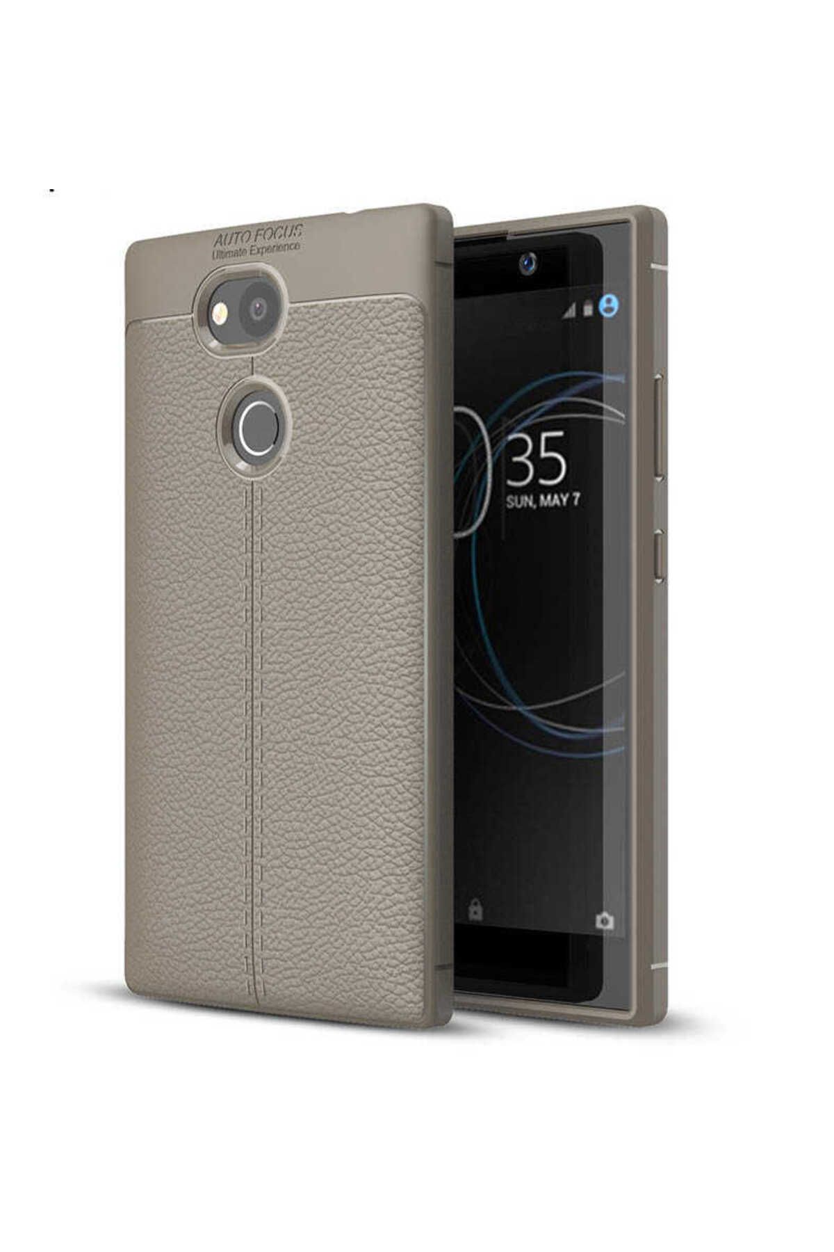 UnDePlus Sony Xperia XA2 Kılıf Deri Tarzı Niss Silikon Case