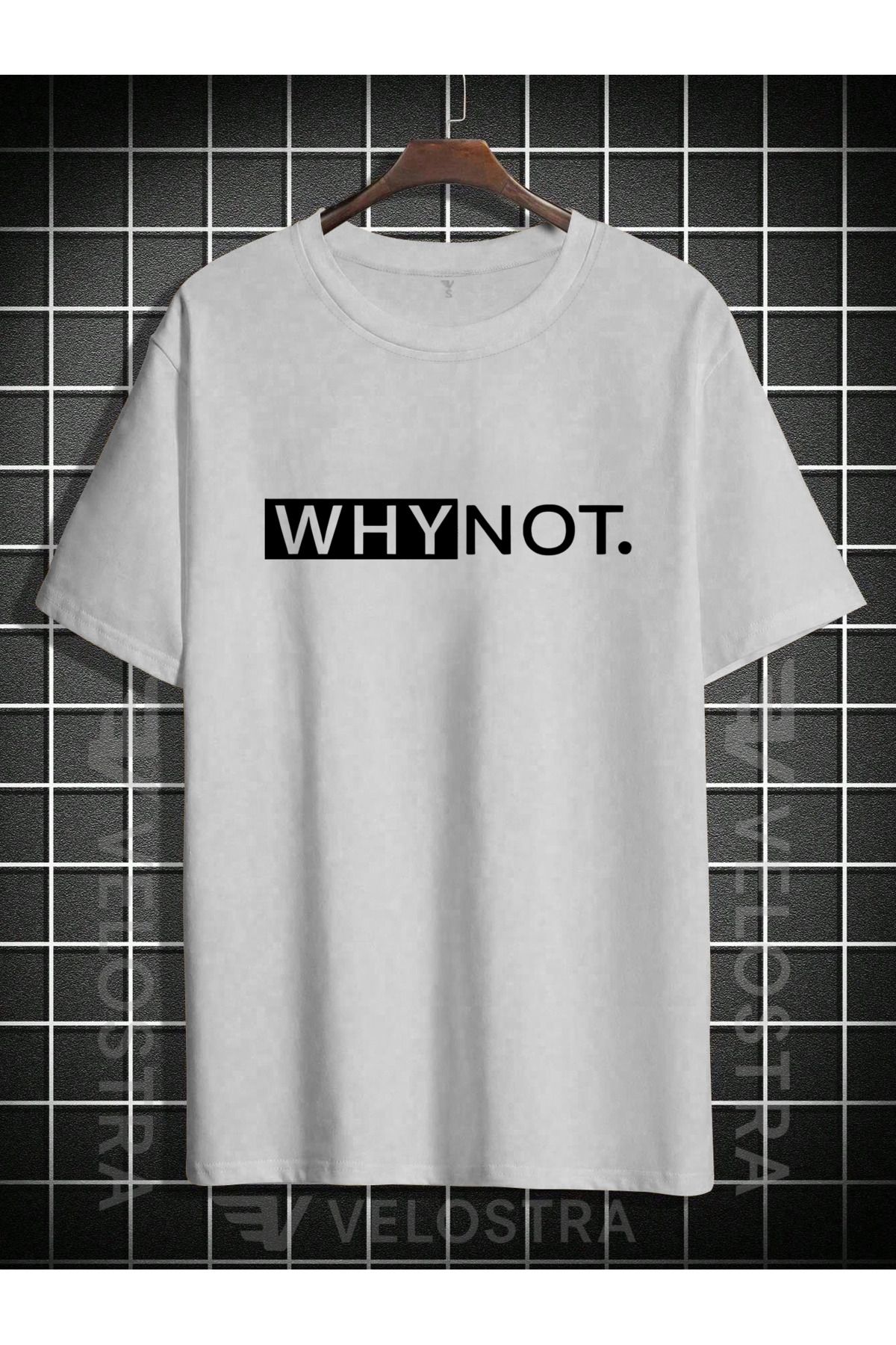 Velostra Unisex Why Not Baskılı Oversize T-shirt