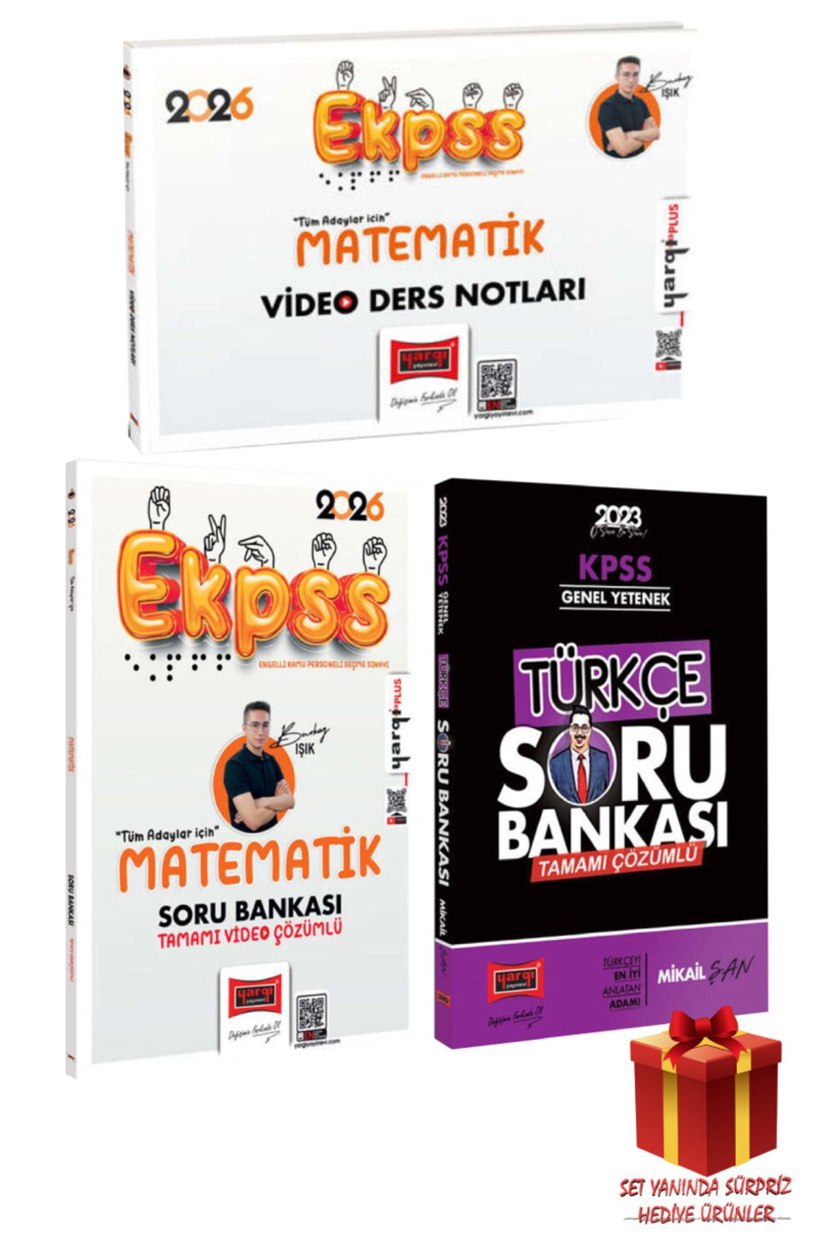 Yargı Yayınları Burkay Işık 2026 EKPSS Matematik Video Ders Notları+ Soru Bankası+ Türkçe Soru Bankası+ Hediye