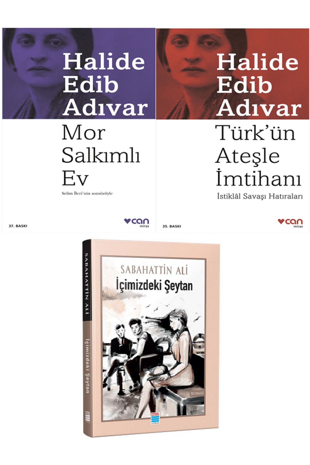 Evrensel İletişim Yayınları Mor Salkımlı Ev + Türk'ün Ateşle İmtihanı + Evrensel İçimizdeki Şeytan / 3 KİTAP SET
