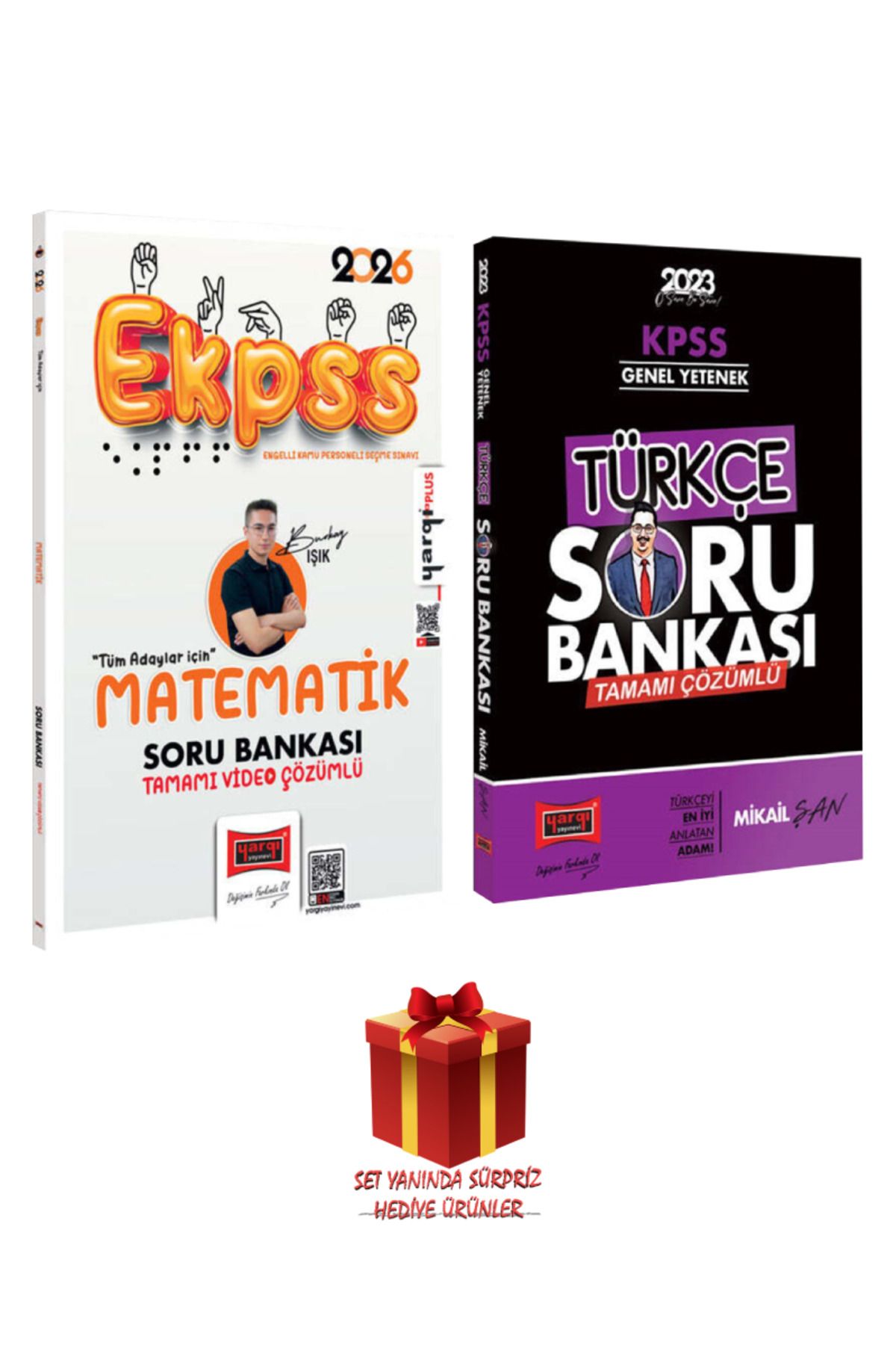 Yargı Yayınları Burkay Işık 2026 EKPSS Matematik Soru Bankası+ Türkçe Soru Bankası+ Hediye