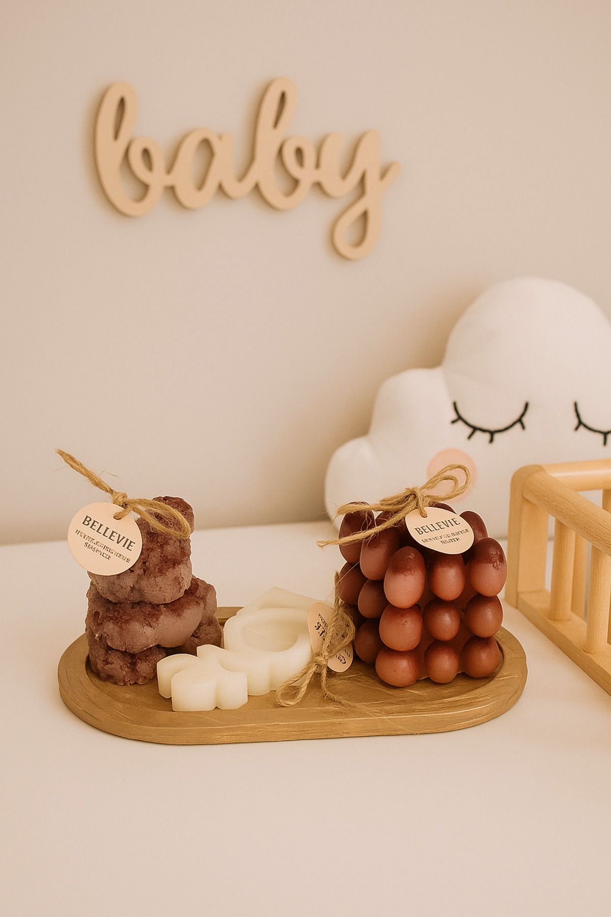 Handmade Bellevie dekoratif mum seti