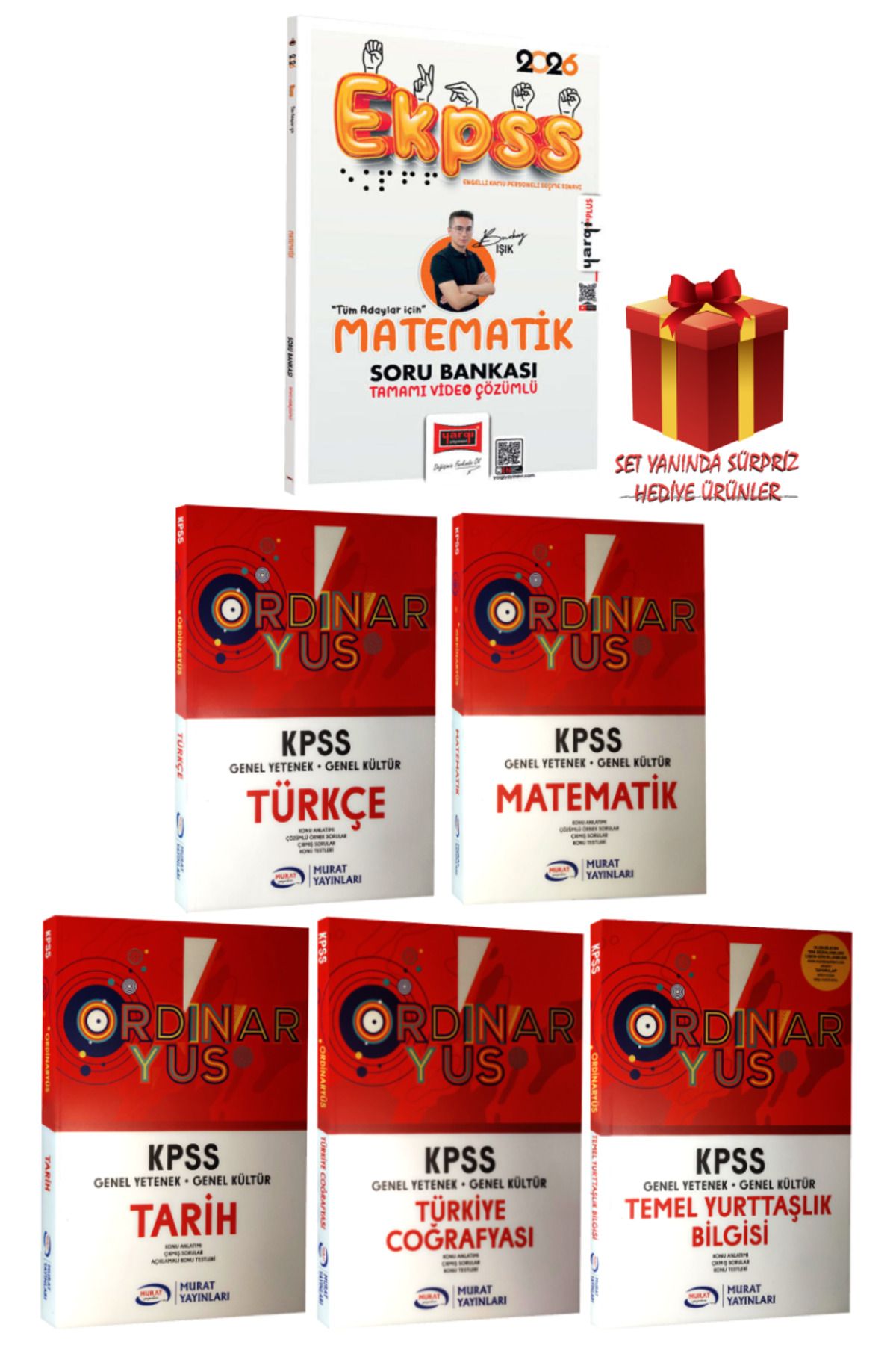 Yargı Yayınları 2026 EKPSS Tüm Adaylar İçin Matematik Tamamı Video Çözümlü Soru Bankası+Tüm Dersler Konu Anlatımlı